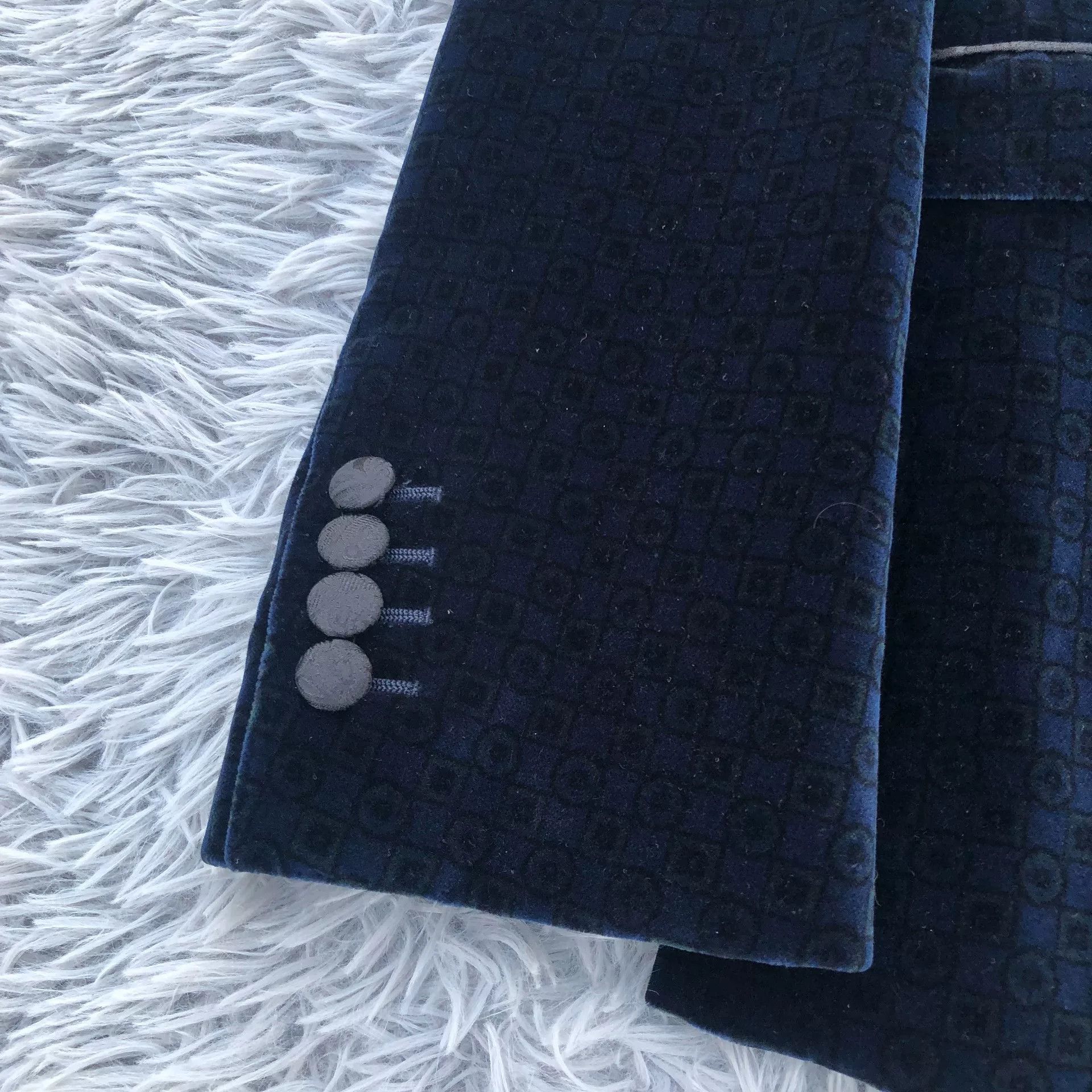 Dolce & Gabbana Dolce Gabbana Sky Blue Velvet Wool Blazer Size US S / EU 44-46 / 1 - 2 Thumbnail