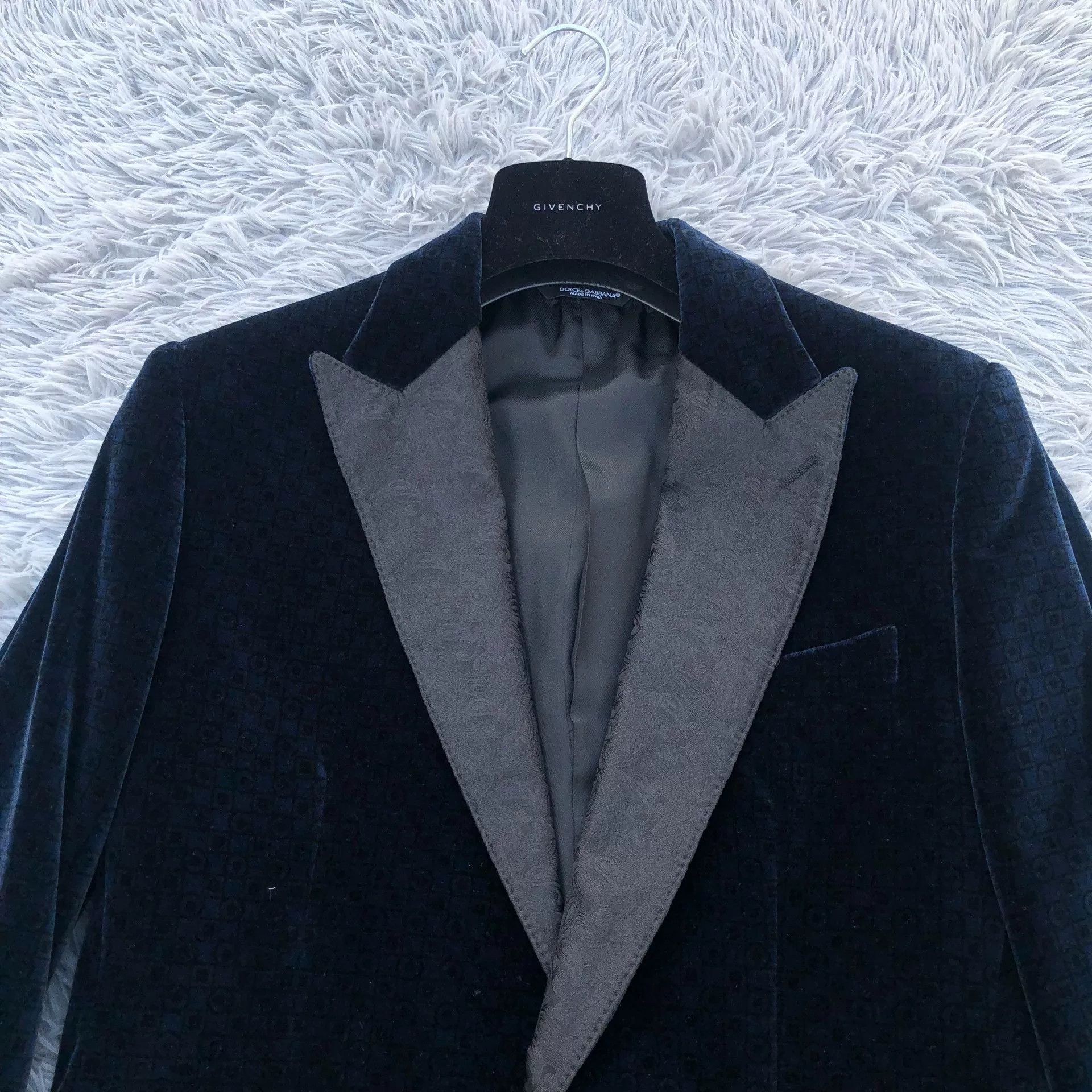 Dolce & Gabbana Dolce Gabbana Sky Blue Velvet Wool Blazer Size US S / EU 44-46 / 1 - 3 Thumbnail