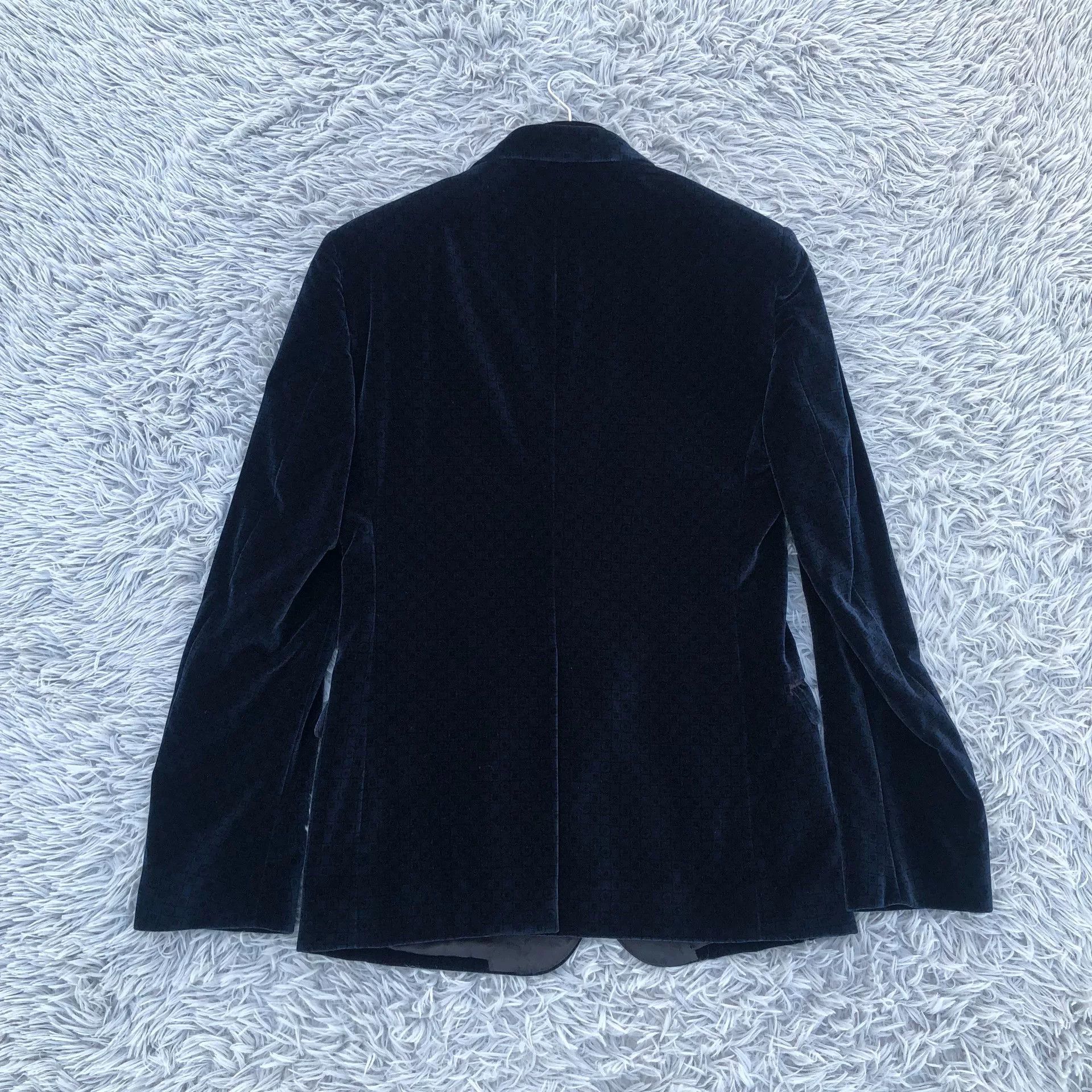 Dolce & Gabbana Dolce Gabbana Sky Blue Velvet Wool Blazer Size US S / EU 44-46 / 1 - 5 Thumbnail