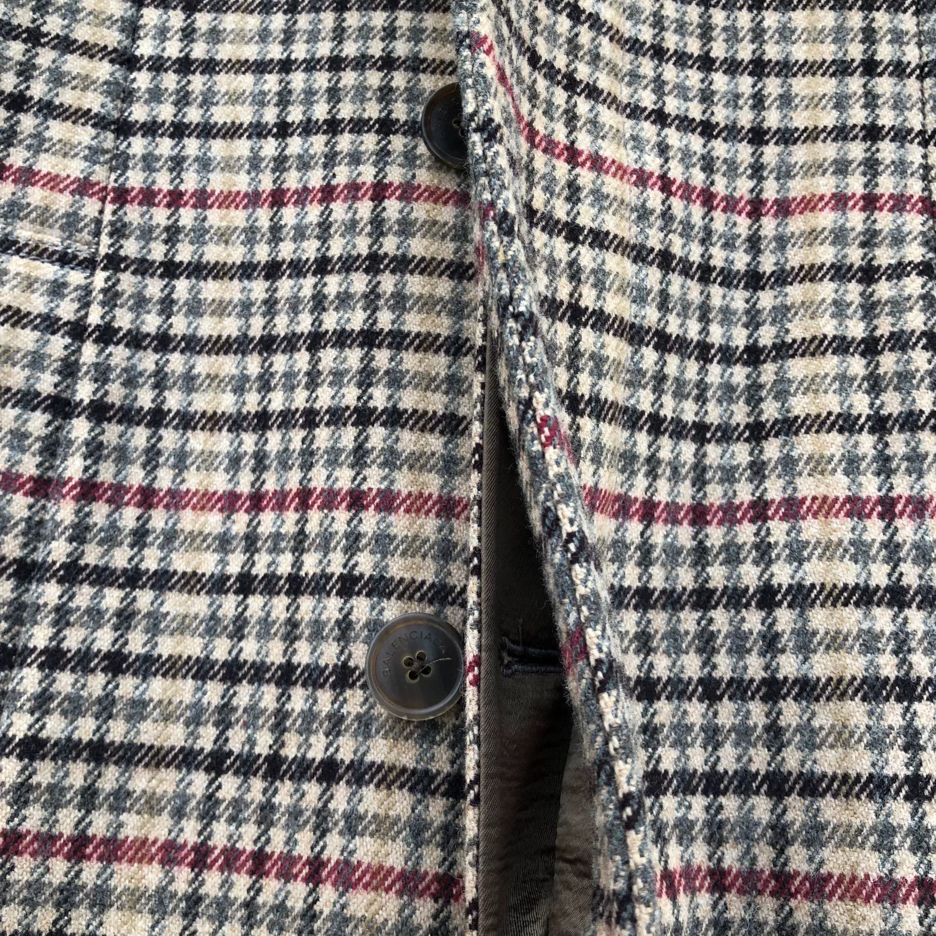 Balenciaga Balenciaga 17FW Houndstooth Wool Coat Size US S / EU 44-46 / 1 - 4 Thumbnail