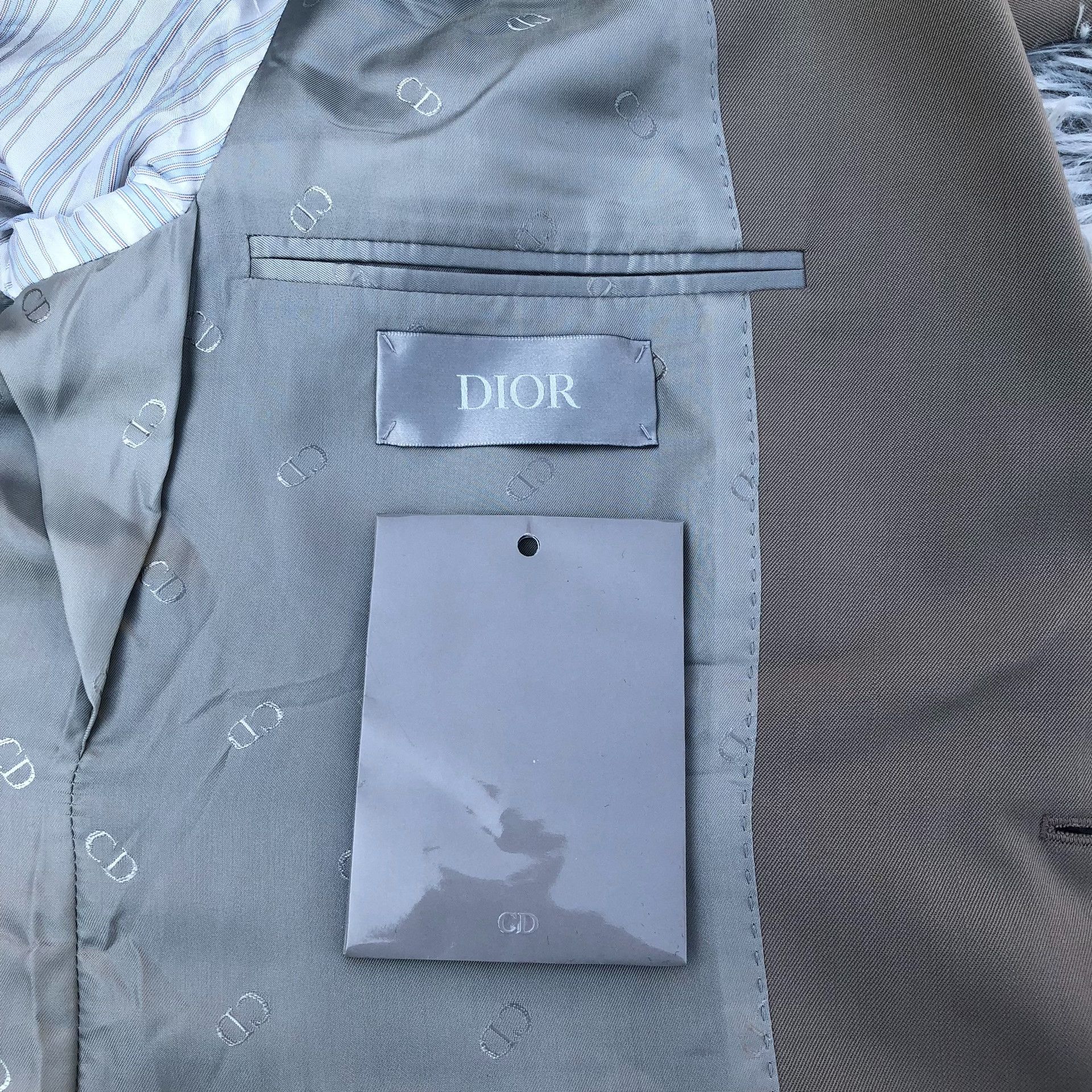 Dior Dior Cuff Logo Khaki Blazer Size US M / EU 48-50 / 2 - 5 Thumbnail