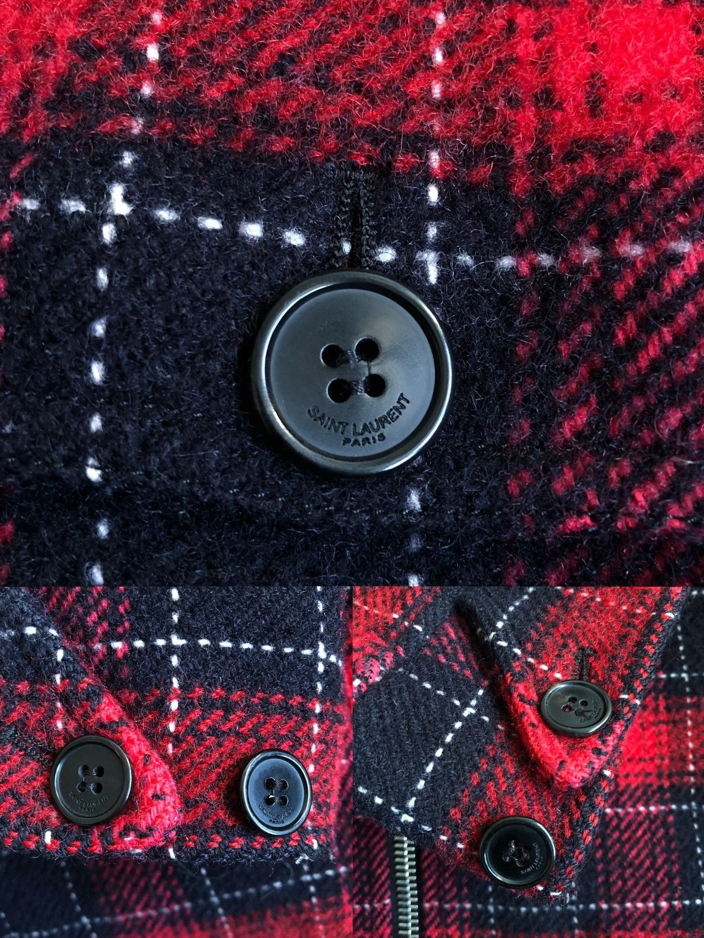 Saint Laurent Paris Saint Laurent 13FW Red Plaid Zip Jacket Size US L / EU 52-54 / 3 - 6 Thumbnail