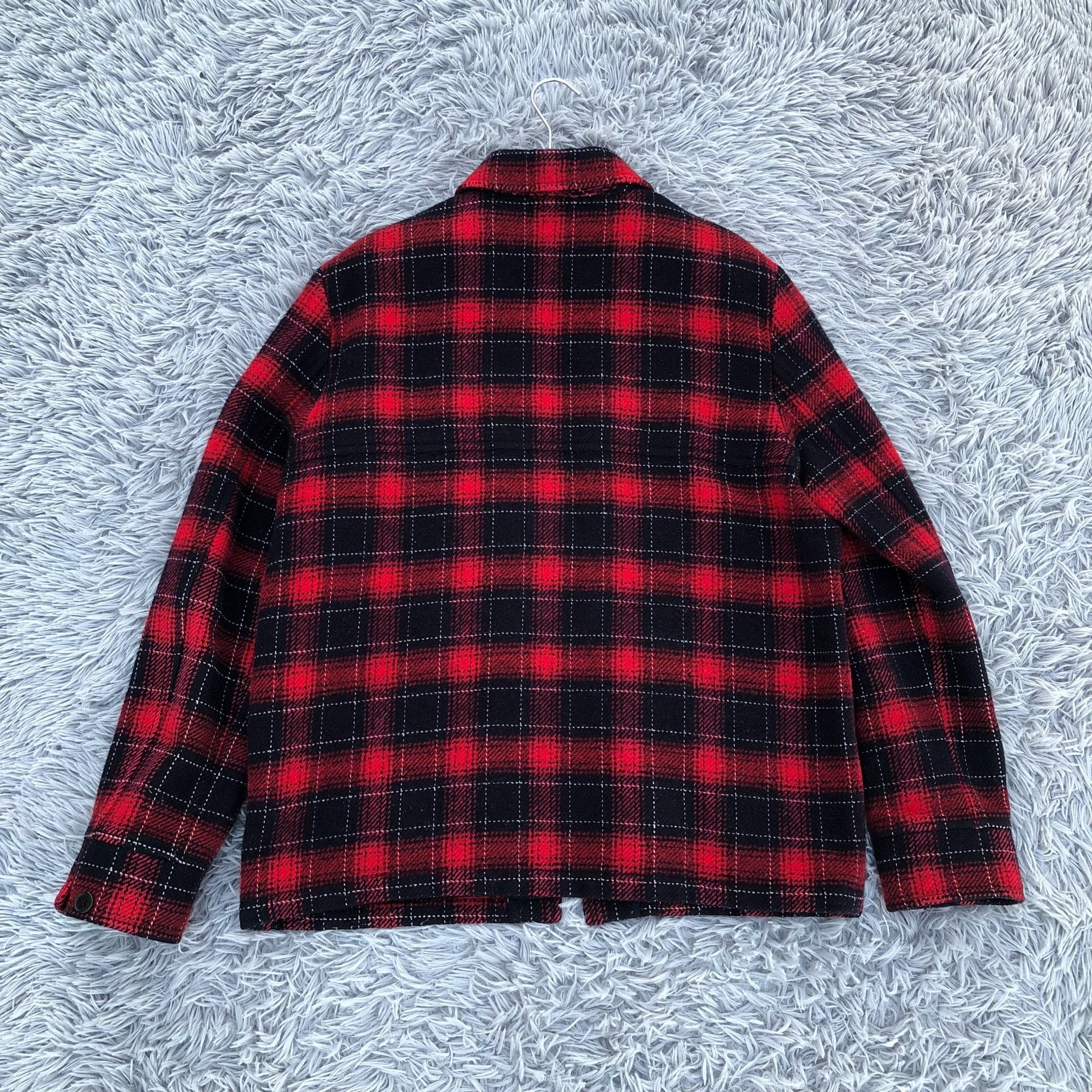 Saint Laurent Paris Saint Laurent 13FW Red Plaid Zip Jacket Size US L / EU 52-54 / 3 - 5 Thumbnail