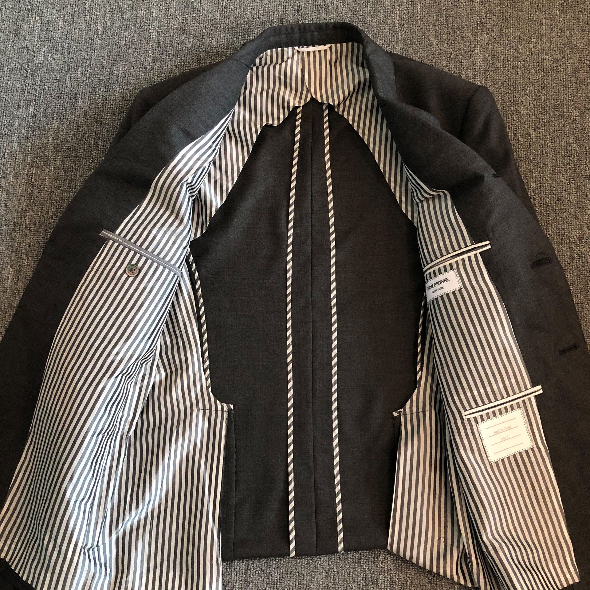 Thom Browne Thom Browne Gray Wool Suit Jacket Size US L / EU 52-54 / 3 - 6 Thumbnail