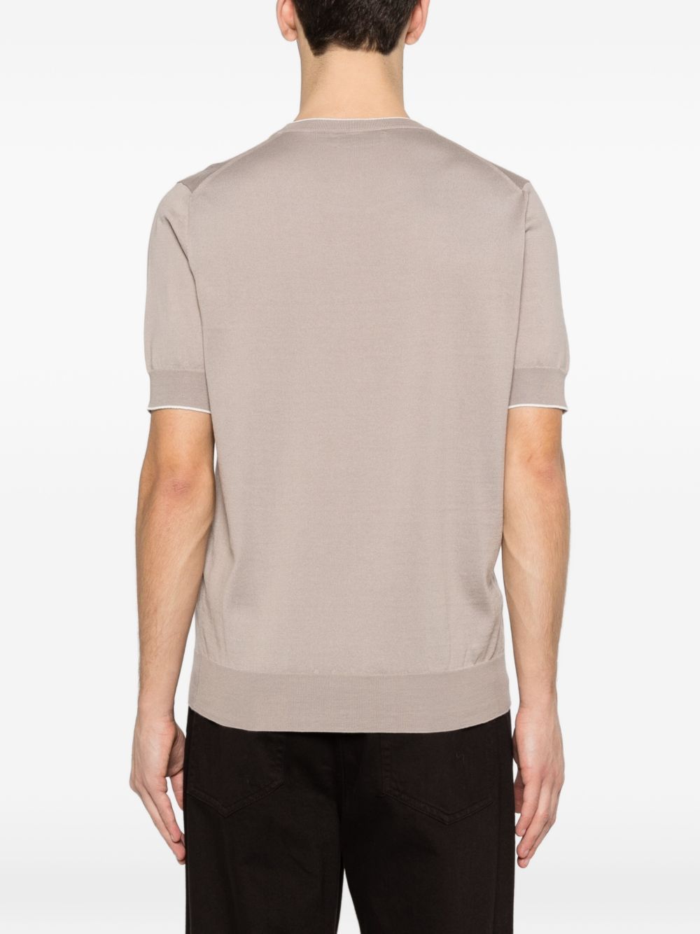 Brunello Cucinelli KNITTED COTTON T-SHIRT Size US XL / EU 56 / 4 - 5 Thumbnail