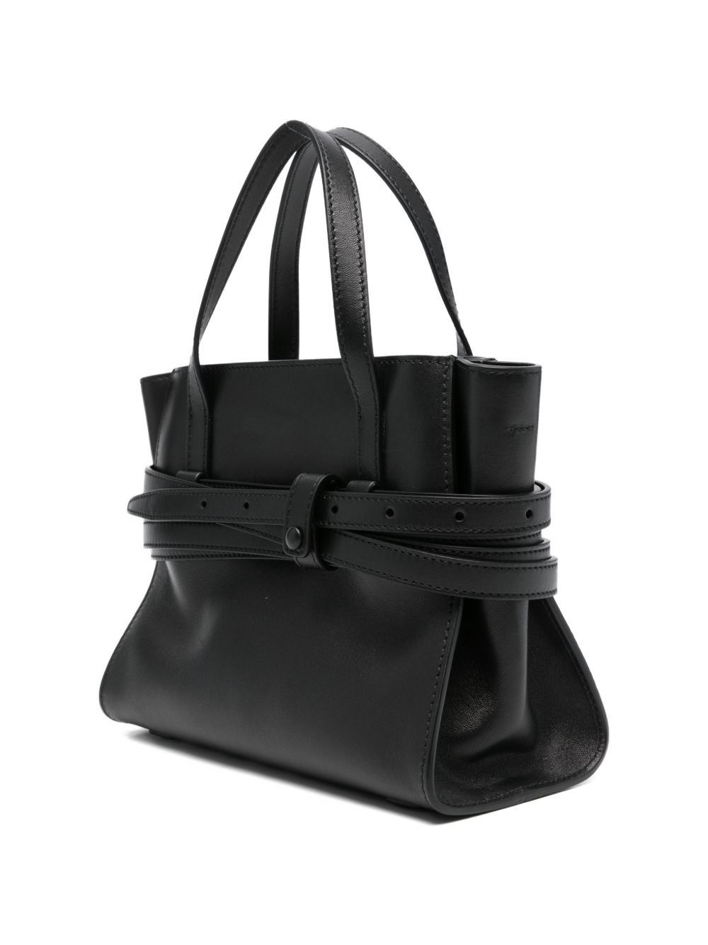 Moschino TIE ME SMALL LEATHER HANDBAG Size ONE SIZE - 5 Thumbnail