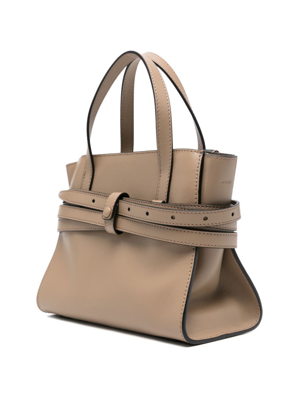 Moschino TIE ME SMALL LEATHER HANDBAG Size ONE SIZE - 3 Thumbnail