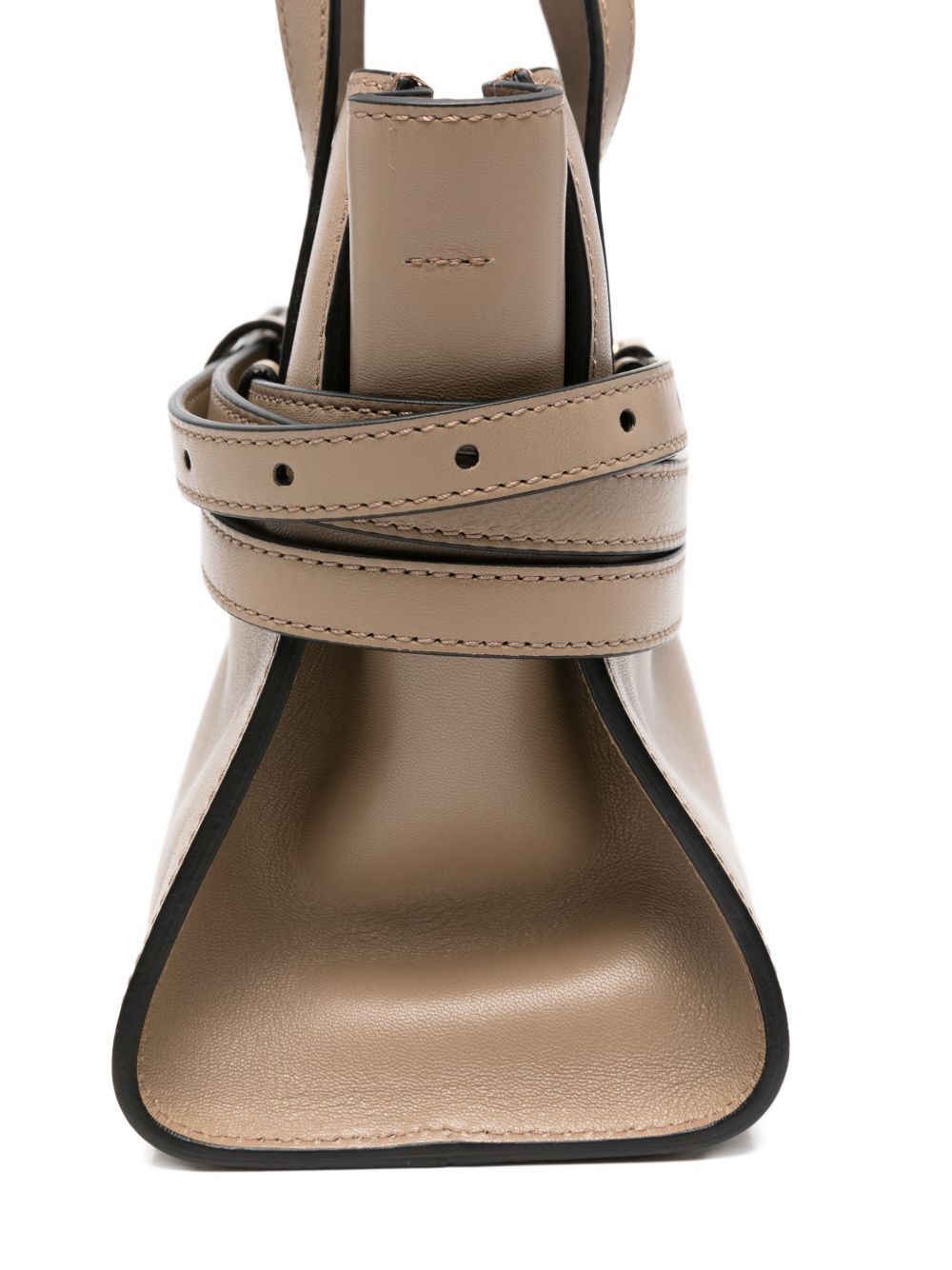 Moschino TIE ME SMALL LEATHER HANDBAG Size ONE SIZE - 4 Thumbnail
