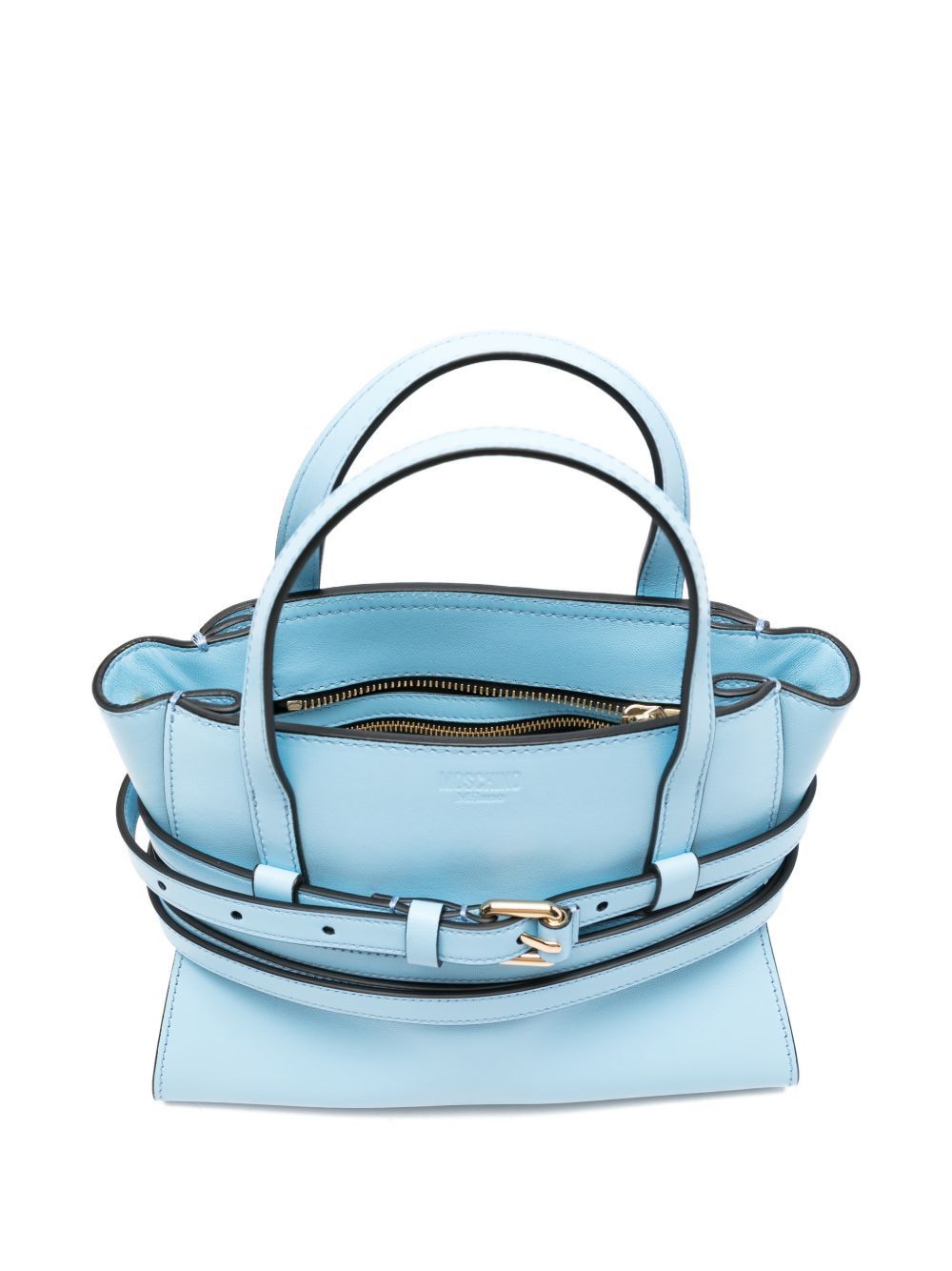 Moschino TIE ME SMALL LEATHER HANDBAG Size ONE SIZE - 3 Thumbnail