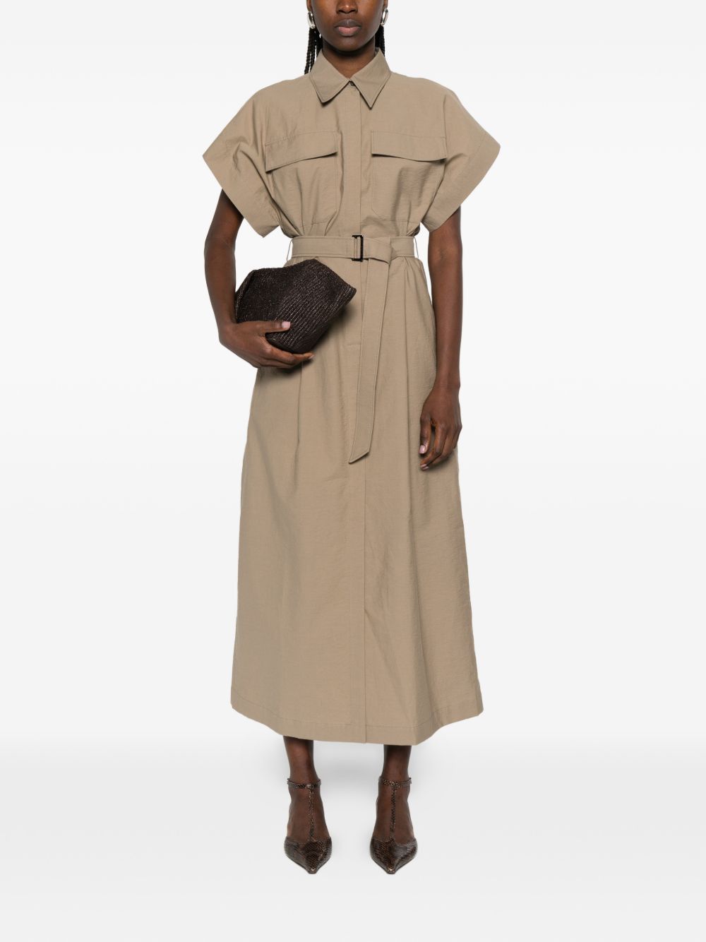 Brunello Cucinelli COTTON LONG DRESS Size M / US 6-8 / IT 42-44 - 3 Thumbnail