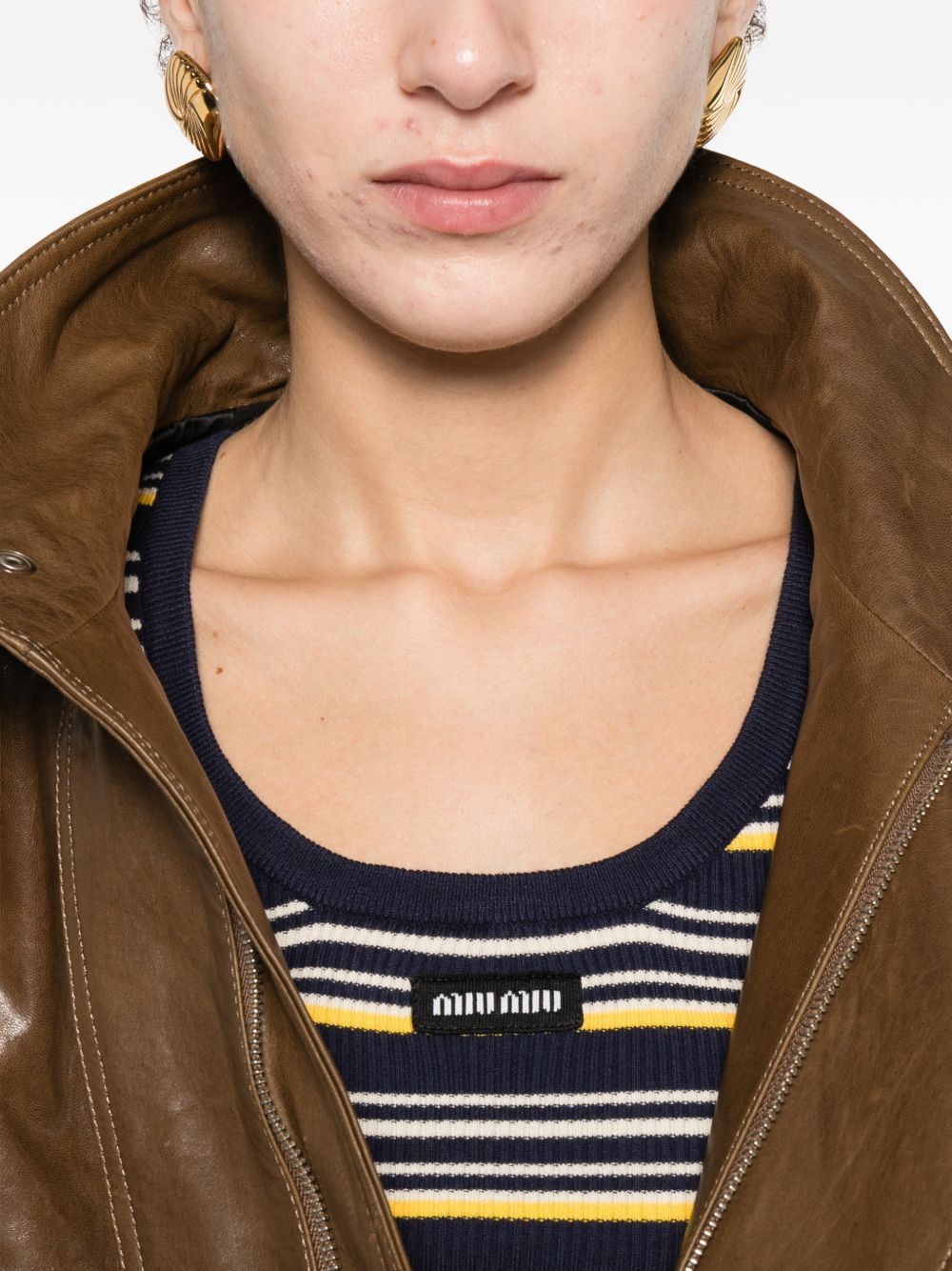 Miu Miu STRIPED COTTON TANK TOP Size M / US 6-8 / IT 42-44 - 4 Thumbnail