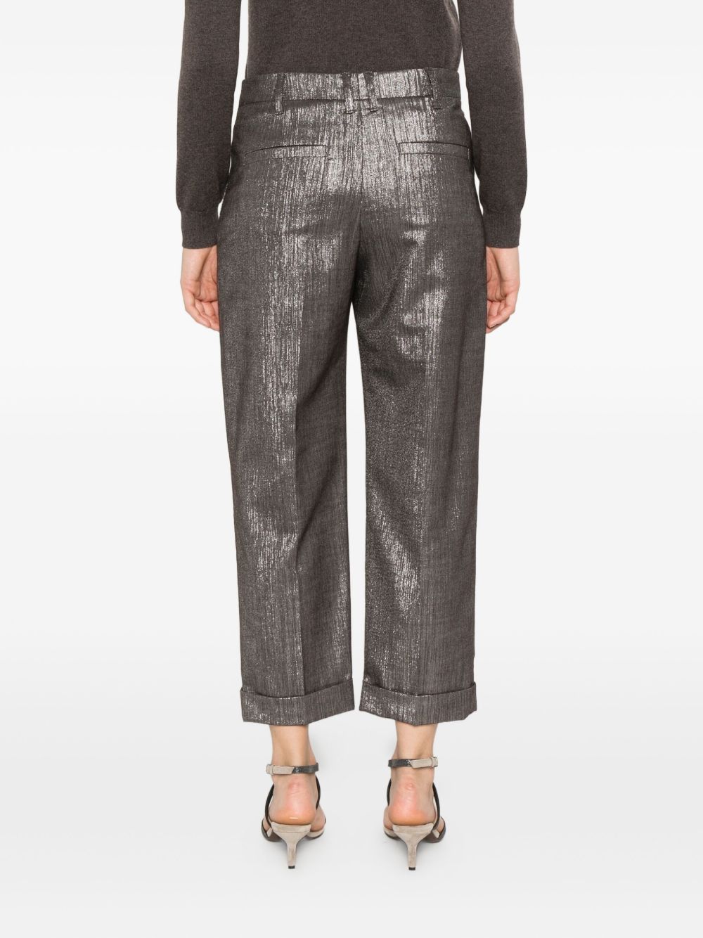 Brunello Cucinelli WOOL BLEND TROUSERS Size 27" / US 4 / IT 40 - 2 Thumbnail