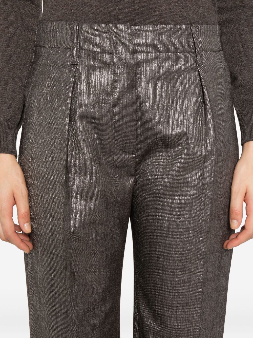 Brunello Cucinelli WOOL BLEND TROUSERS Size 27" / US 4 / IT 40 - 5 Thumbnail