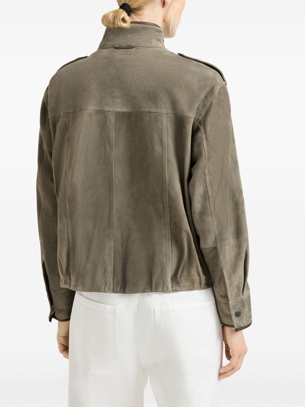Brunello Cucinelli LEATHER JACKET Size M / US 6-8 / IT 42-44 - 5 Thumbnail