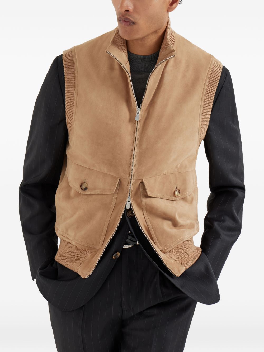 Brunello Cucinelli LEATHER VEST Size US L / EU 52-54 / 3 - 4 Thumbnail
