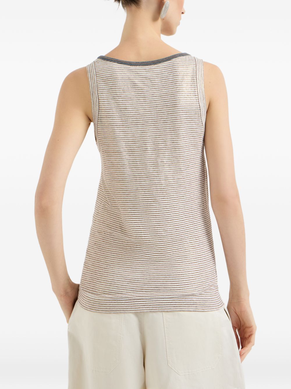 Brunello Cucinelli LINEN TANK TOP Size L / US 10 / IT 46 - 3 Thumbnail