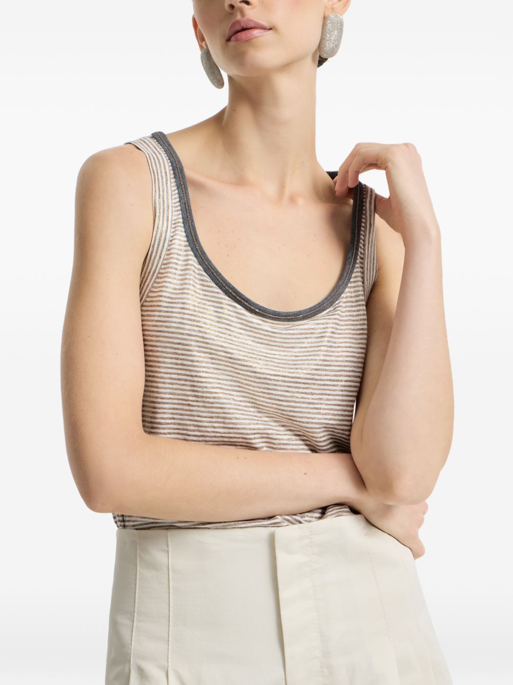 Brunello Cucinelli LINEN TANK TOP Size M / US 6-8 / IT 42-44 - 5 Thumbnail