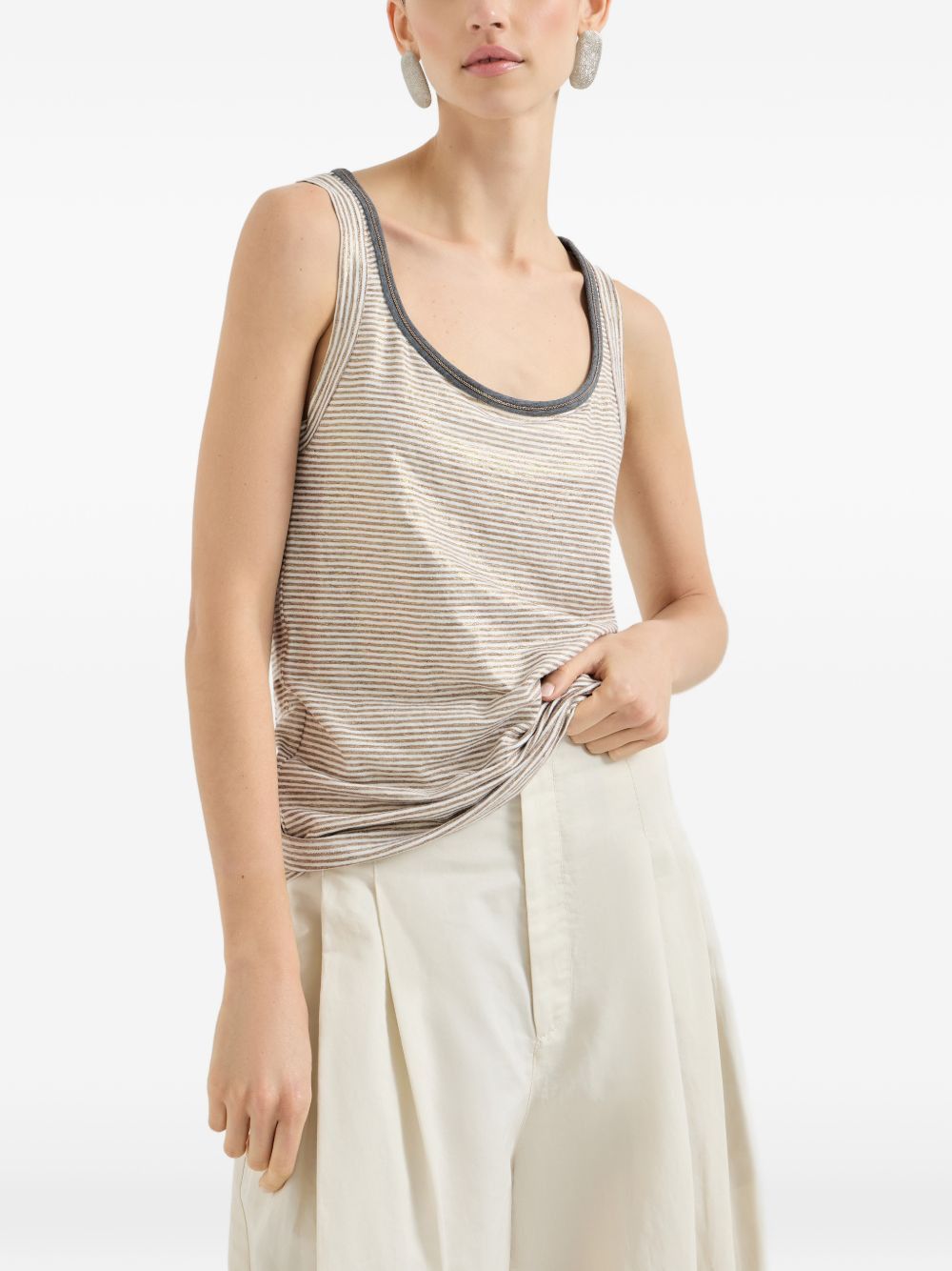 Brunello Cucinelli LINEN TANK TOP Size M / US 6-8 / IT 42-44 - 2 Thumbnail