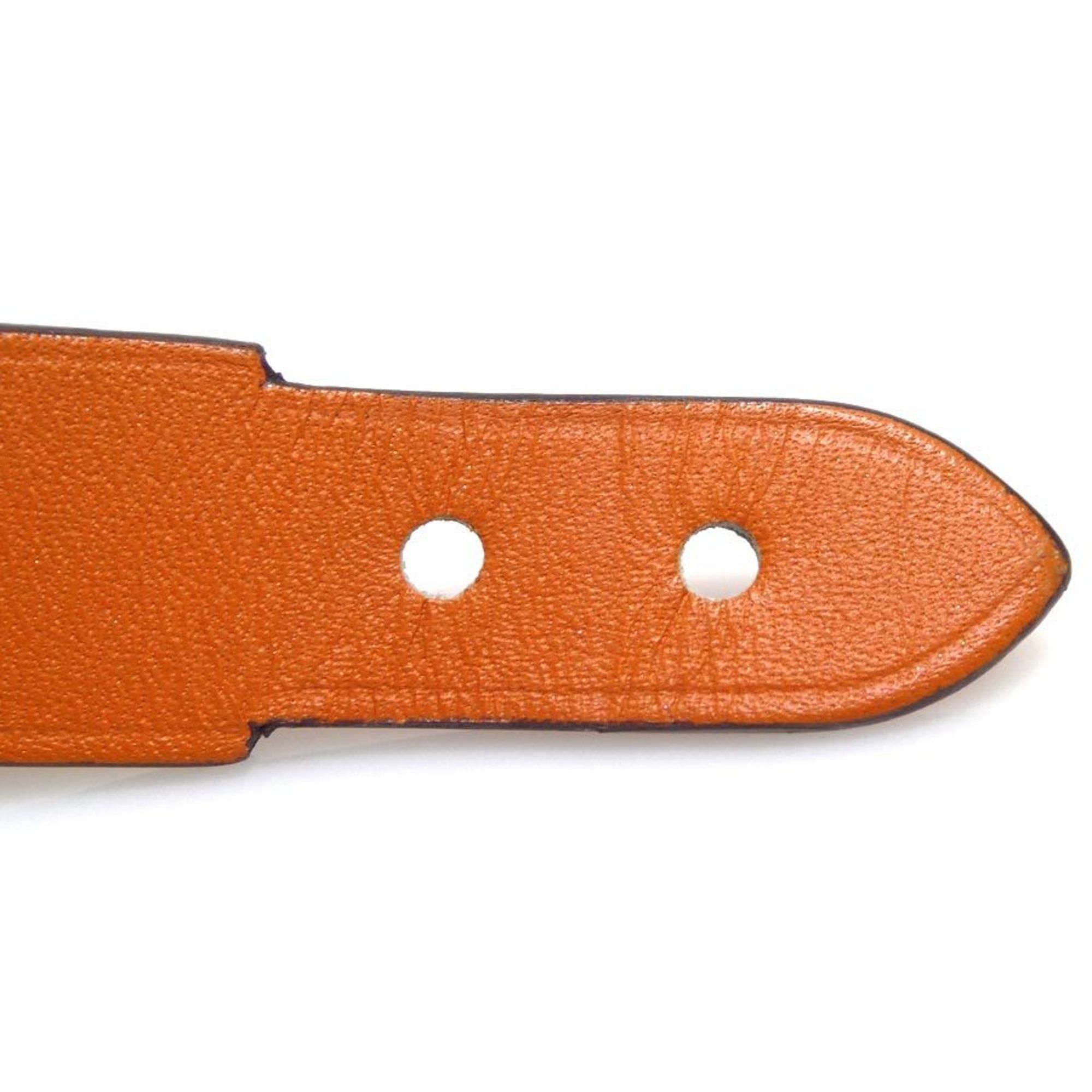 Hermes Hermes Hermès Sac Adepeche Leather Bracelet in Orange and Gold for Women, Free Shipping, r11081a Size ONE SIZE - 8 Thumbnail
