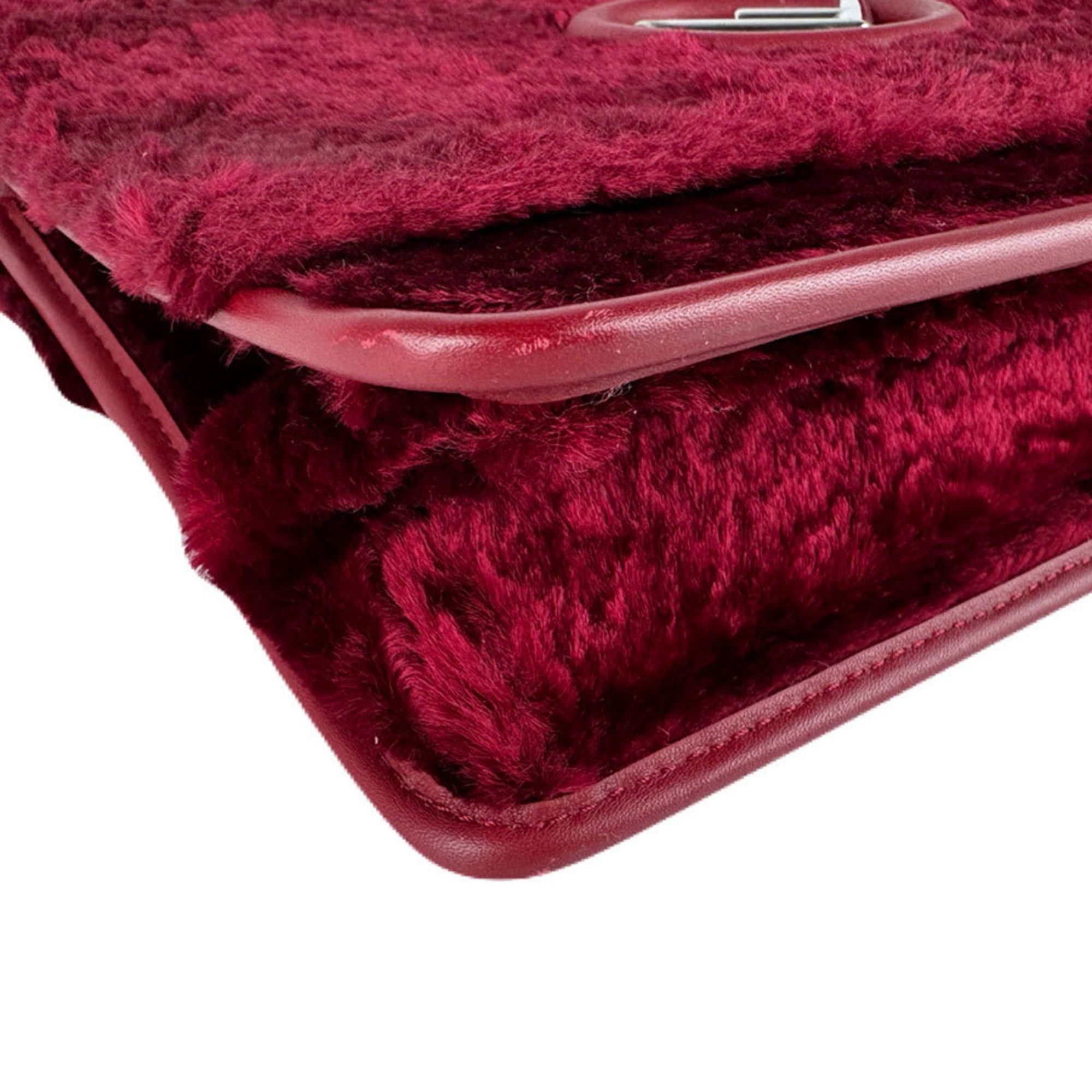 Fendi Fendi Canayef fur shoulder bag in red, women's, 8BT284 A06E, free shipping, z8922 Size ONE SIZE - 8 Thumbnail
