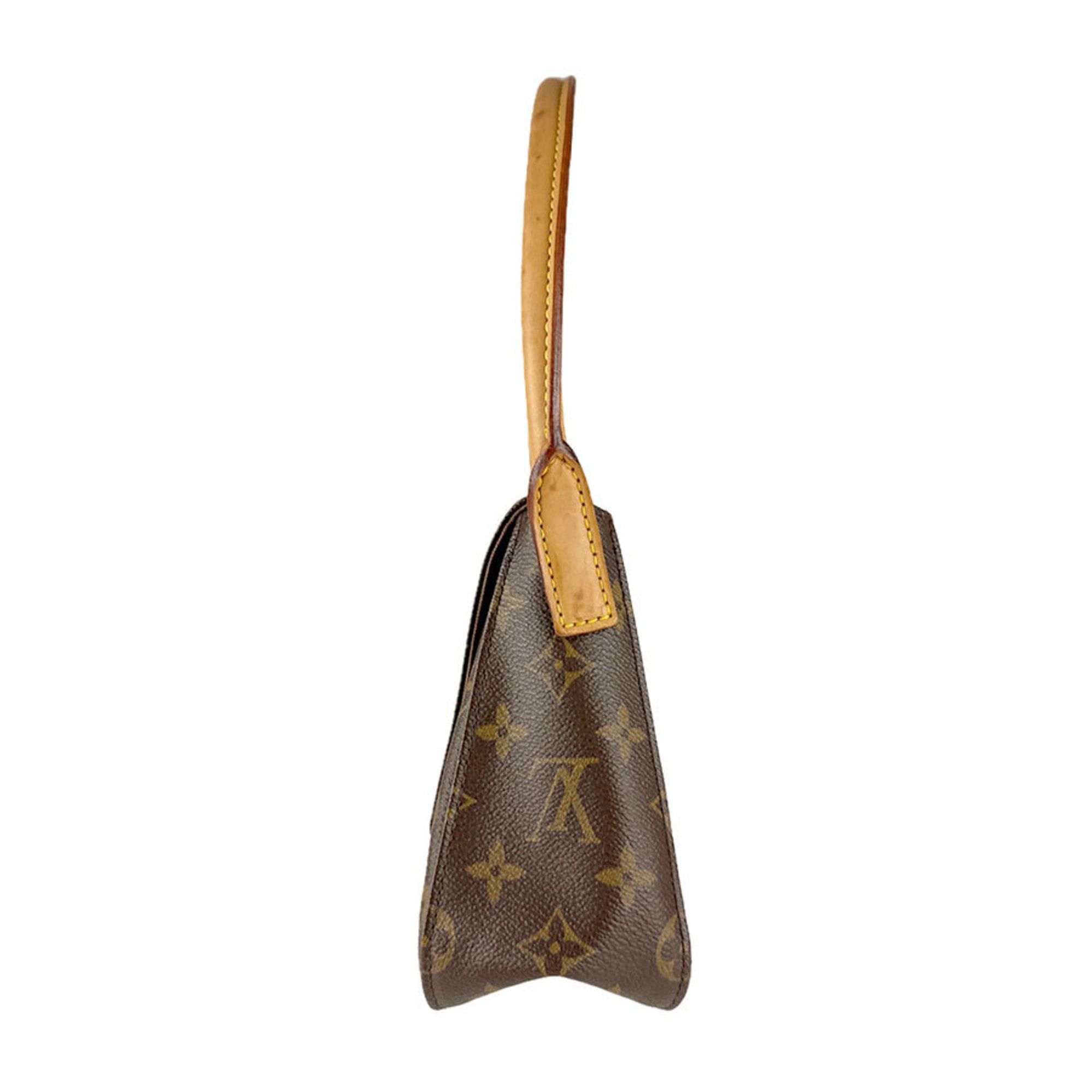 Louis Vuitton Louis Vuitton Monogram Mini Looping Shoulder Bag in Canvas, Brown, Women's, M51147, Free Shipping, z8894 Size ONE SIZE - 2 Thumbnail