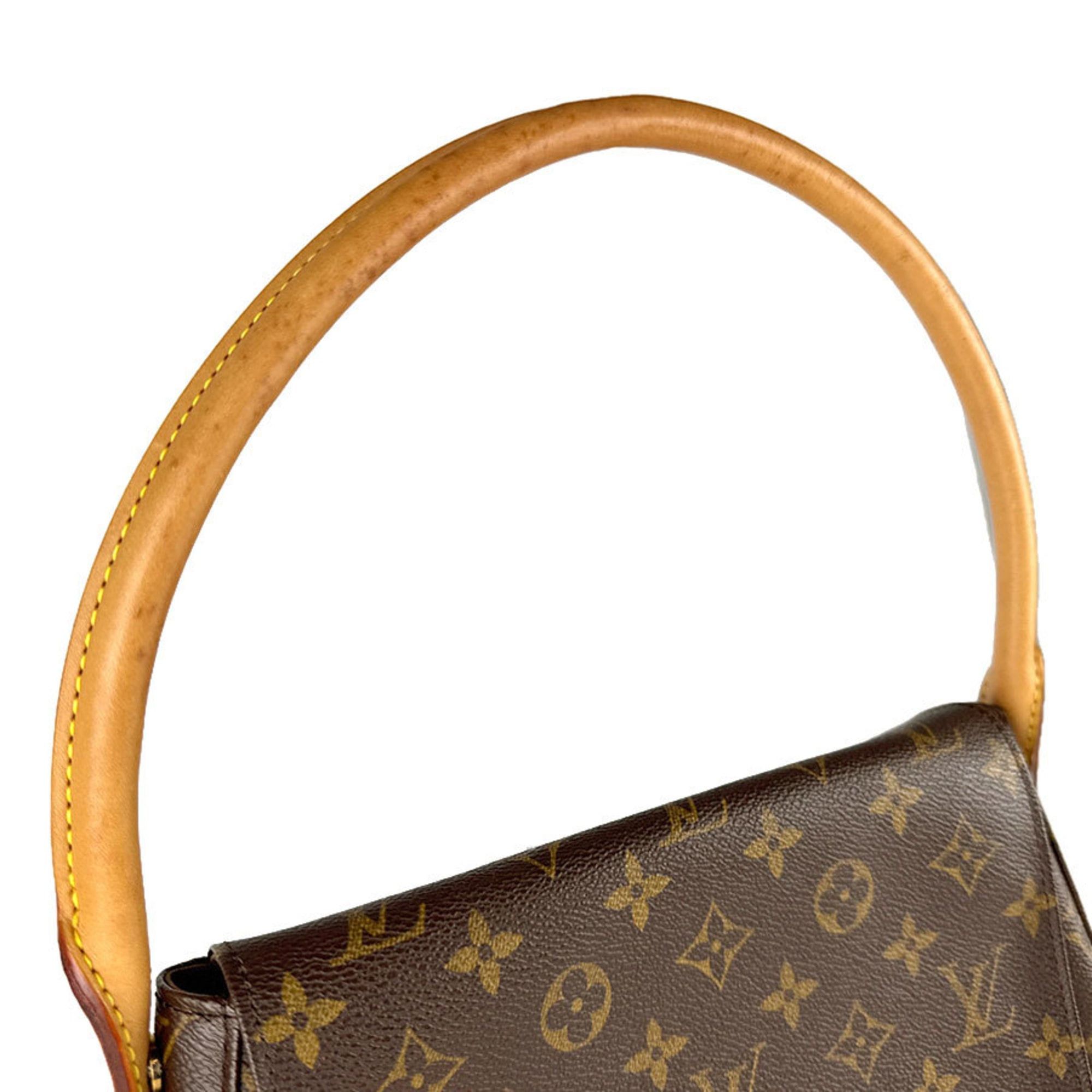 Louis Vuitton Louis Vuitton Monogram Mini Looping Shoulder Bag in Canvas, Brown, Women's, M51147, Free Shipping, z8894 Size ONE SIZE - 10 Thumbnail