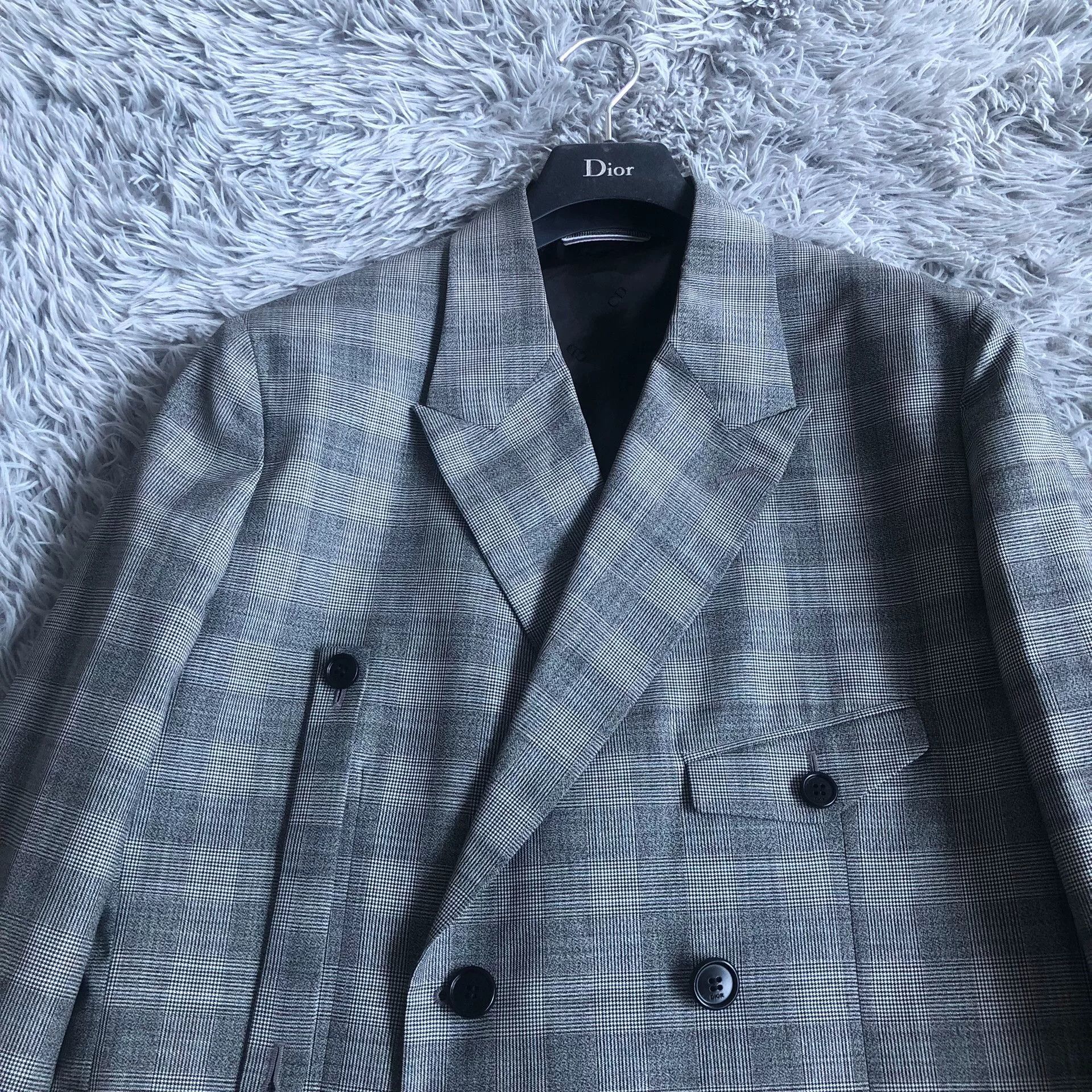 Dior Dior Homme 19SS Houndstooth Wool Blazer Size US L / EU 52-54 / 3 - 2 Thumbnail