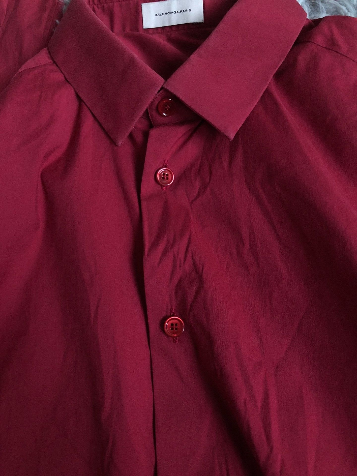 Balenciaga Balenciaga Burgundy Shirt Size US S / EU 44-46 / 1 - 5 Thumbnail