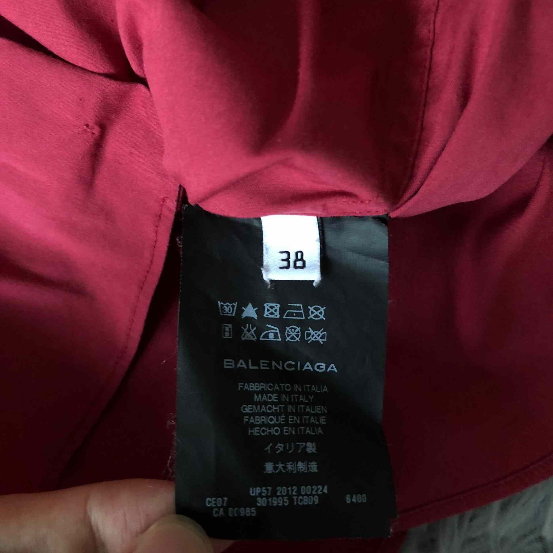 Balenciaga Balenciaga Burgundy Shirt Size US S / EU 44-46 / 1 - 6 Thumbnail