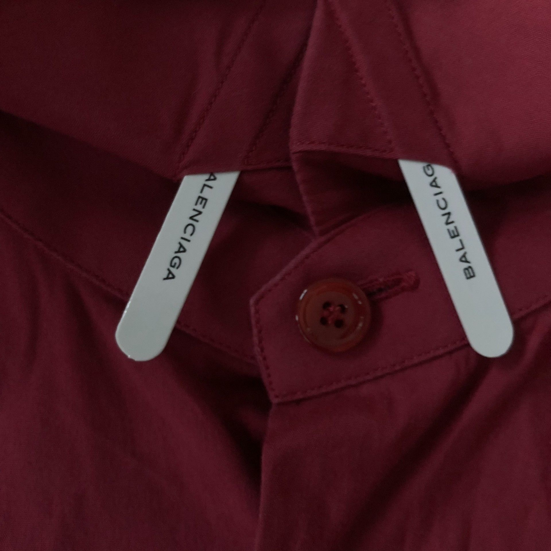 Balenciaga Balenciaga Burgundy Shirt Size US S / EU 44-46 / 1 - 2 Thumbnail