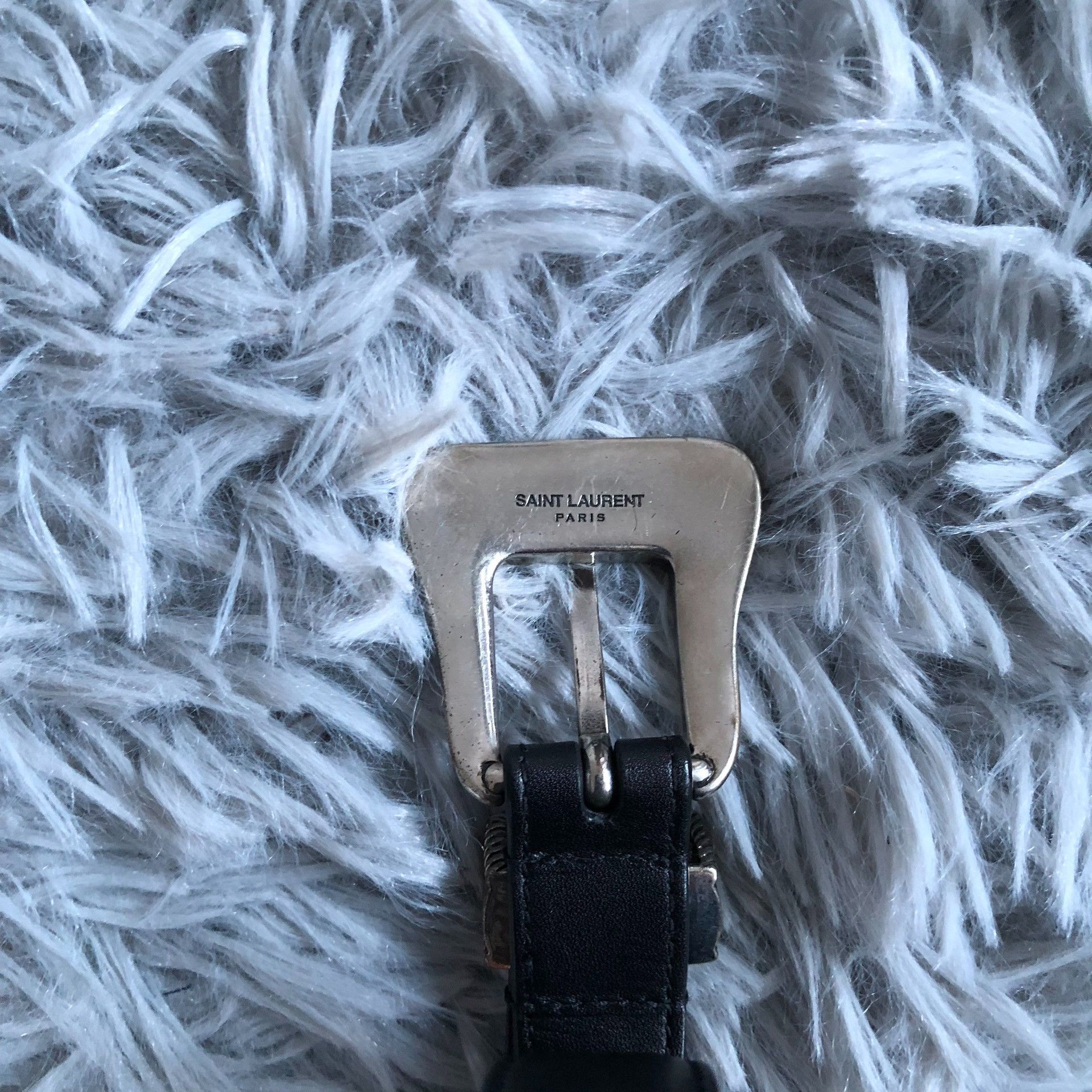 Saint Laurent Paris Saint Laurent SLP Engraved Leather Belt Size ONE SIZE - 5 Thumbnail