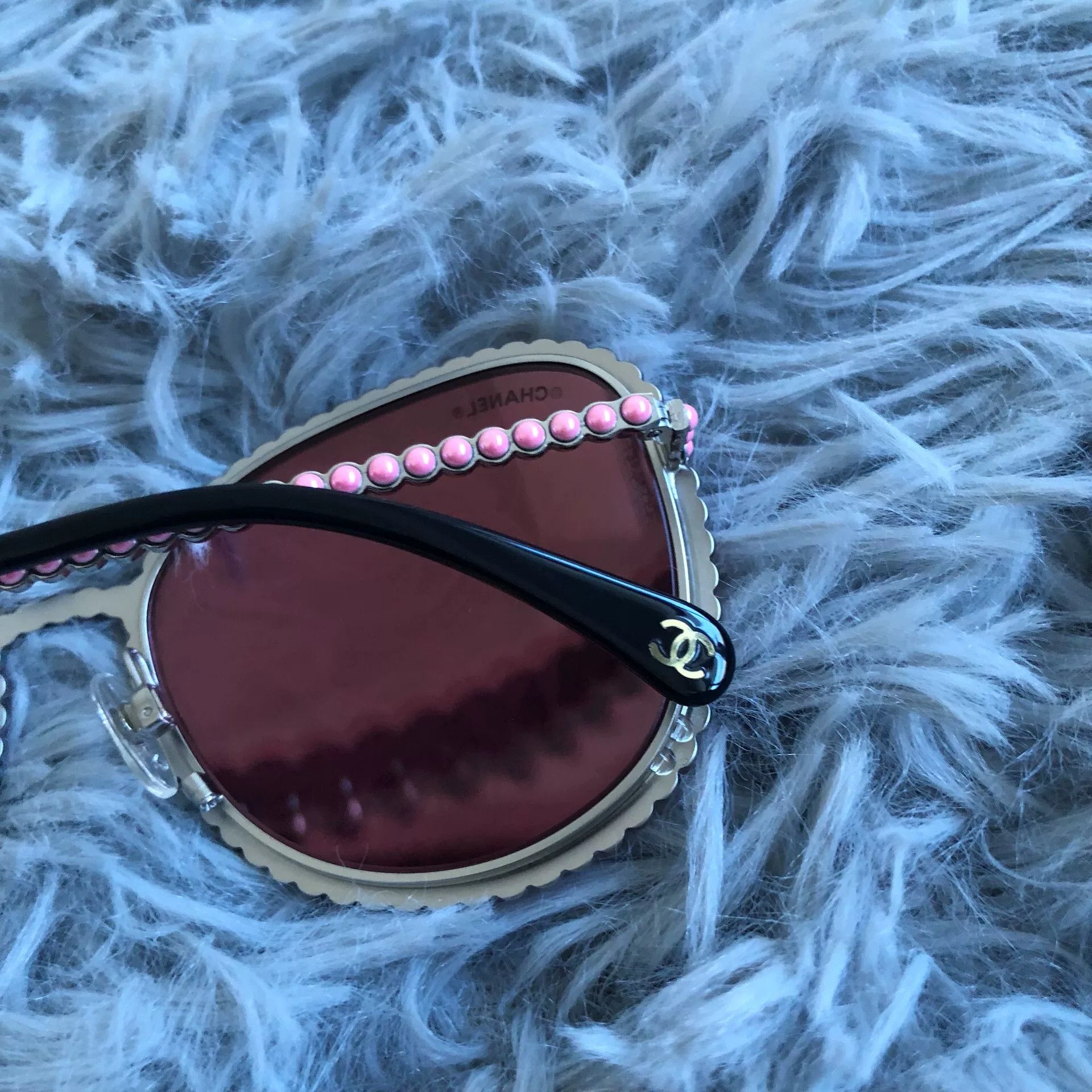 Chanel Chanel Pink Pearl Sunglasses Size ONE SIZE - 5 Thumbnail