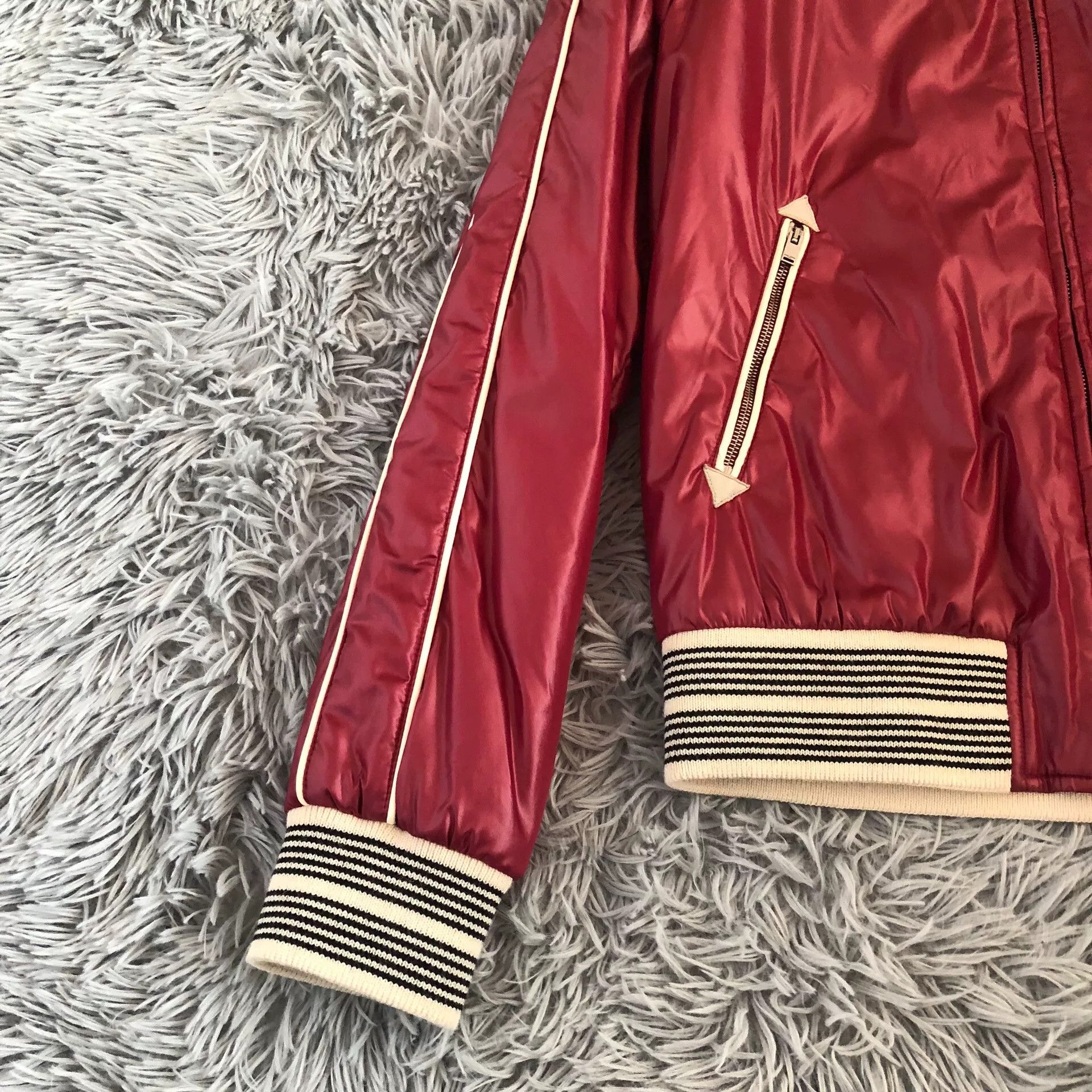 Saint Laurent Paris Saint Laurent SLP Burgundy Baseball Jacket Size US S / EU 44-46 / 1 - 3 Thumbnail