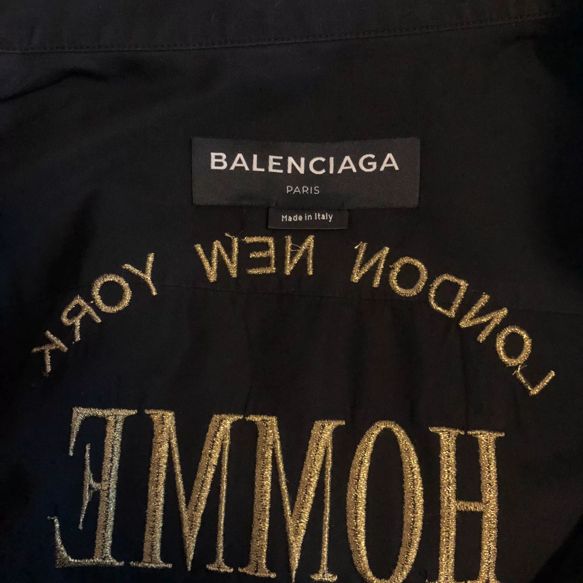 Balenciaga Balenciaga Homme Gold Thread Shirt Size US M / EU 48-50 / 2 - 3 Thumbnail