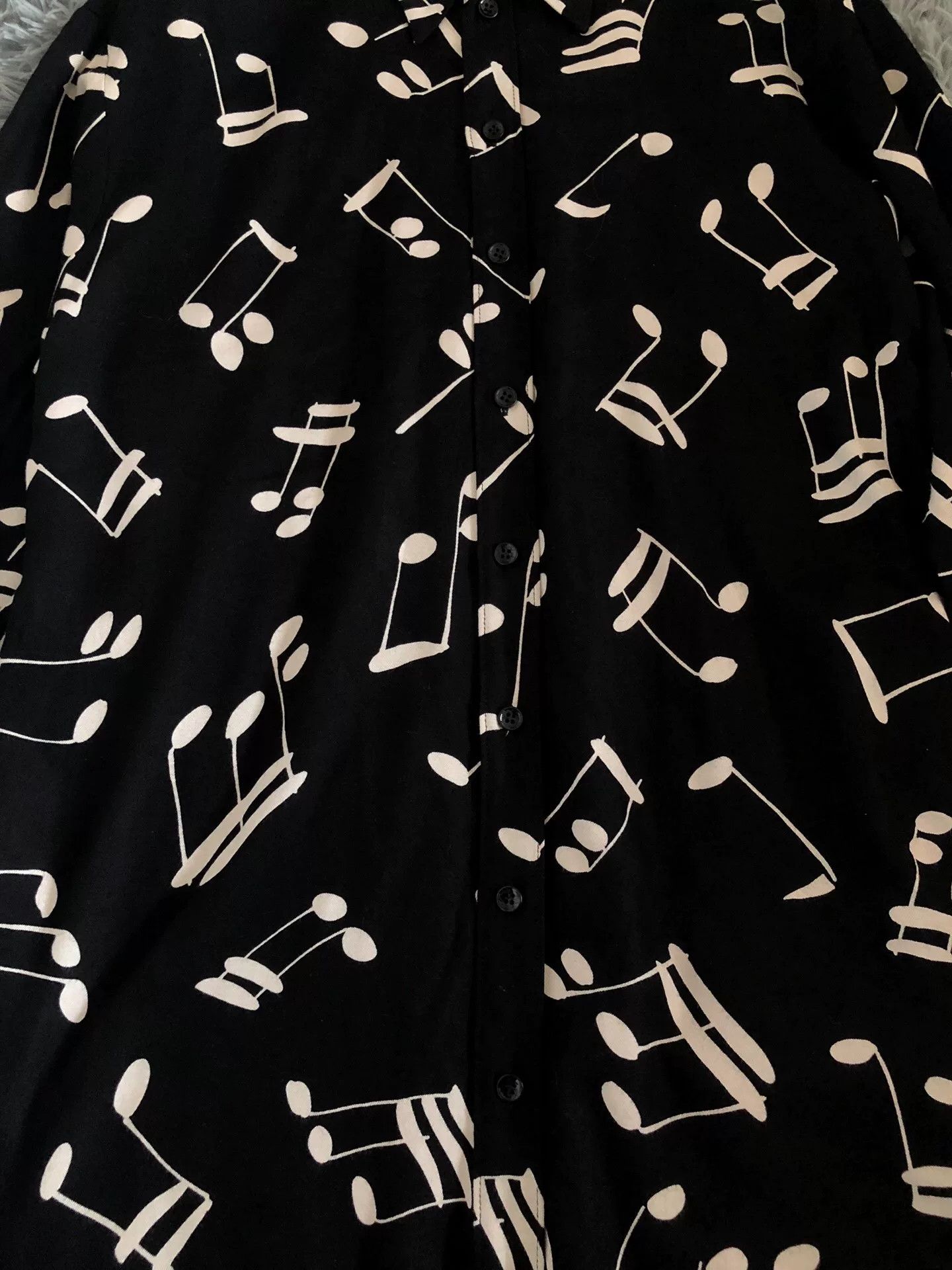 Saint Laurent Paris Saint Laurent 16FW Music Note Shirt Dress Size XS / US 0-2 / IT 36-38 - 2 Thumbnail