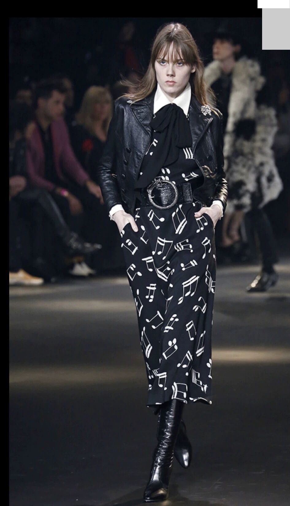 Saint Laurent Paris Saint Laurent 16FW Music Note Shirt Dress Size XS / US 0-2 / IT 36-38 - 6 Thumbnail