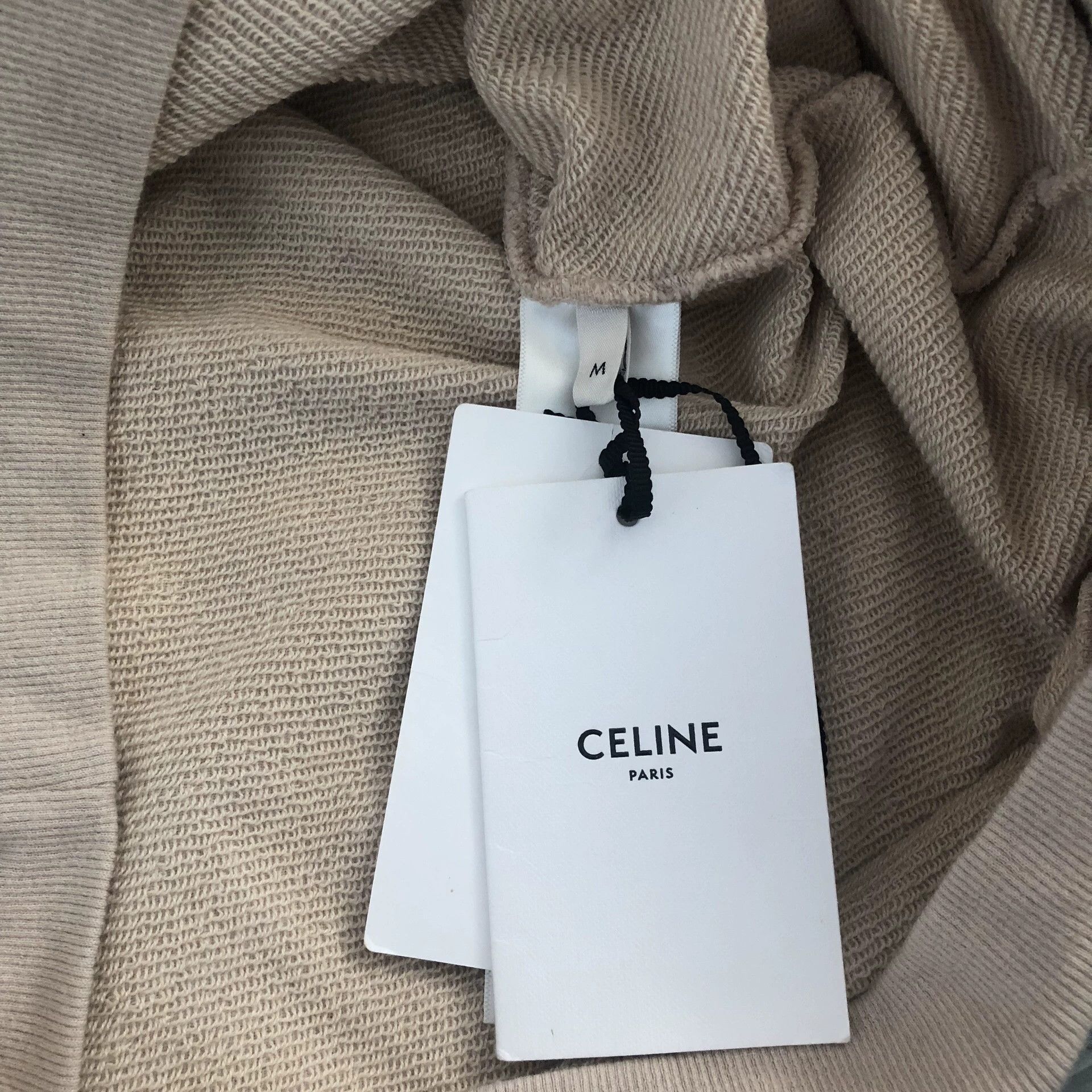 Celine Celine Paris Flocked Logo Hoodie Size US M / EU 48-50 / 2 - 4 Thumbnail