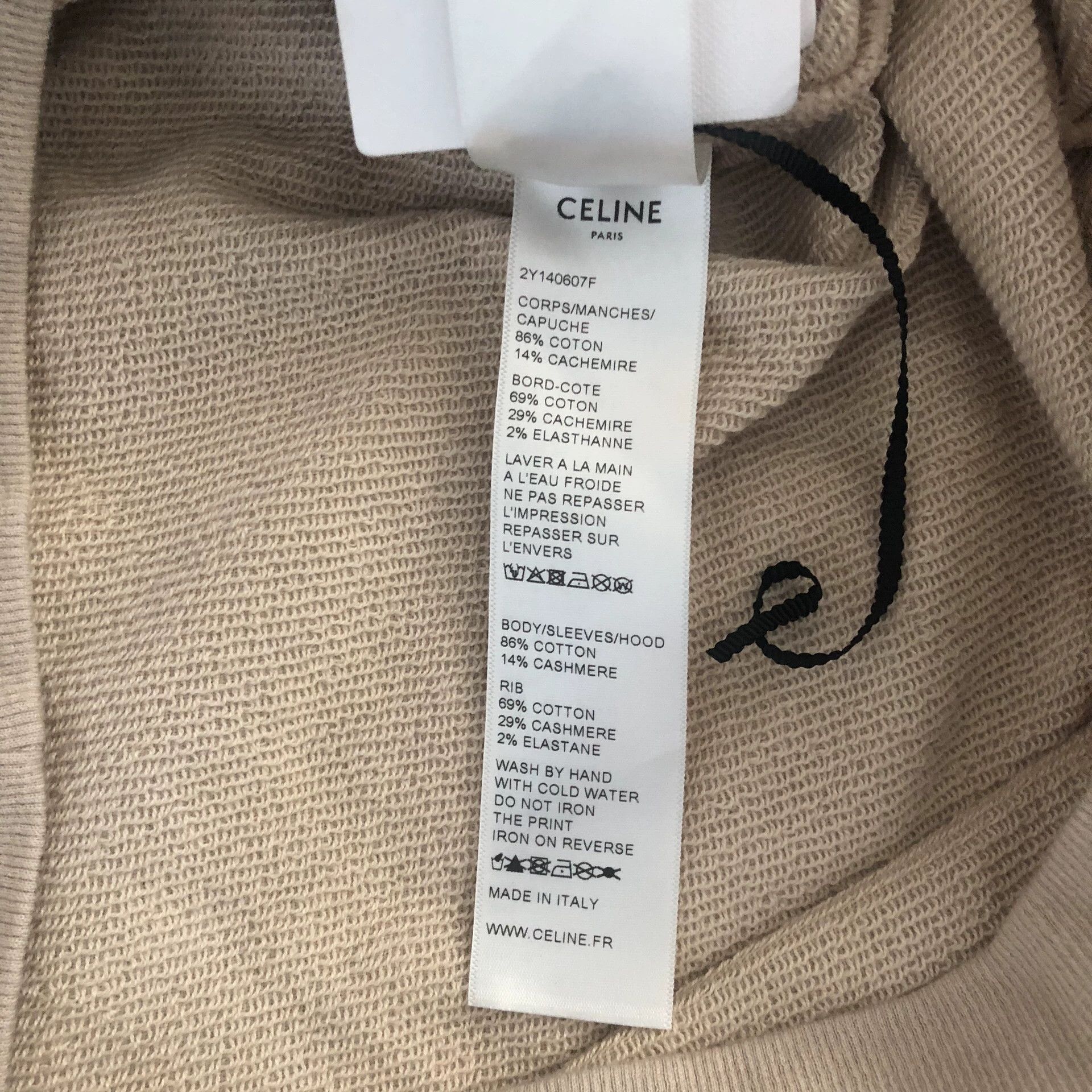 Celine Celine Paris Flocked Logo Hoodie Size US M / EU 48-50 / 2 - 6 Thumbnail