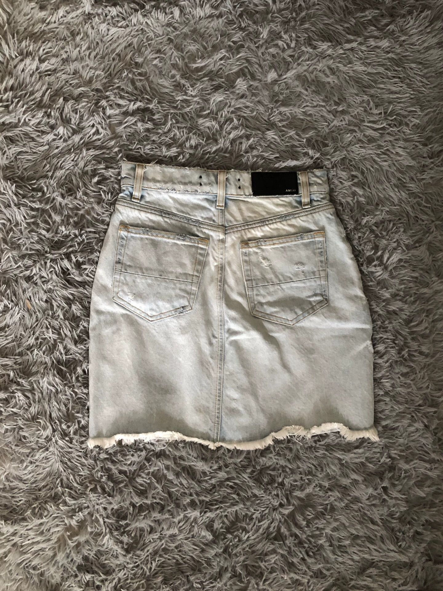Amiri Amiri Ripped Denim Skirt Shorts Size 26" / US 2 / IT 38 - 4 Thumbnail
