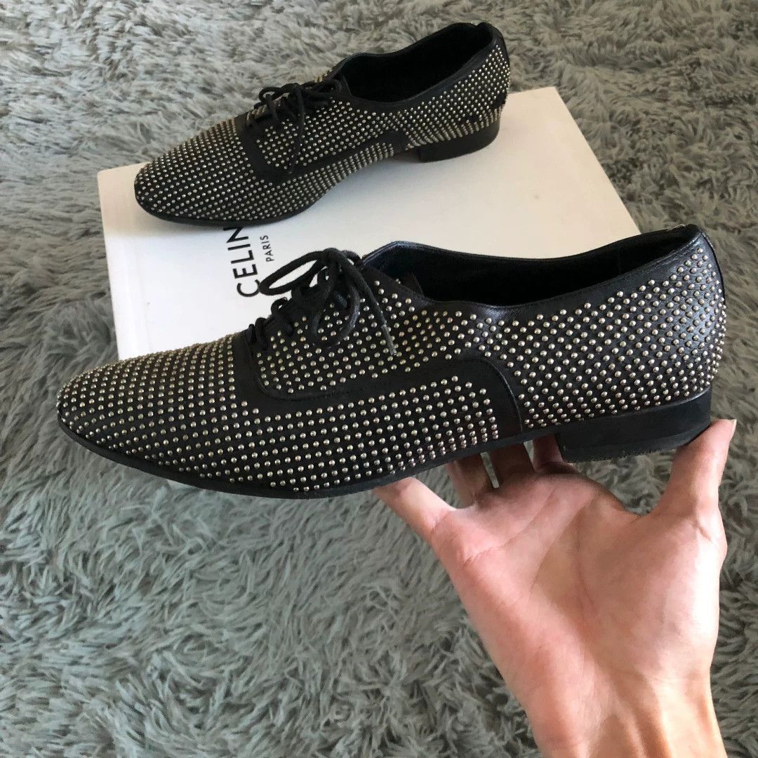 Saint Laurent Paris Saint Laurent Studded Leather Shoes Size US 7 / EU 40 - 2 Thumbnail