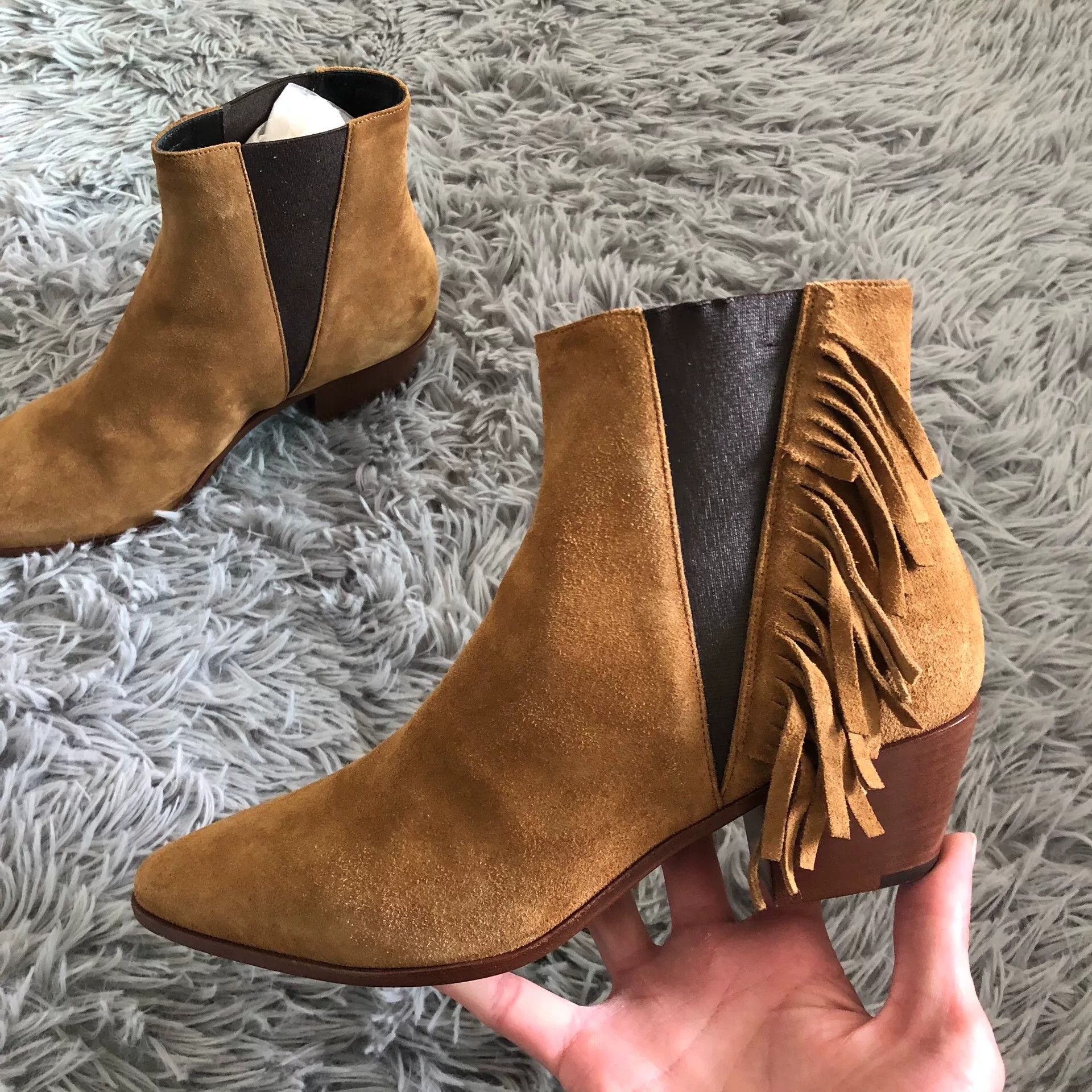 Saint Laurent Paris Saint Laurent Suede Tassel Chelsea Boots Size US 6 / IT 36 - 2 Thumbnail