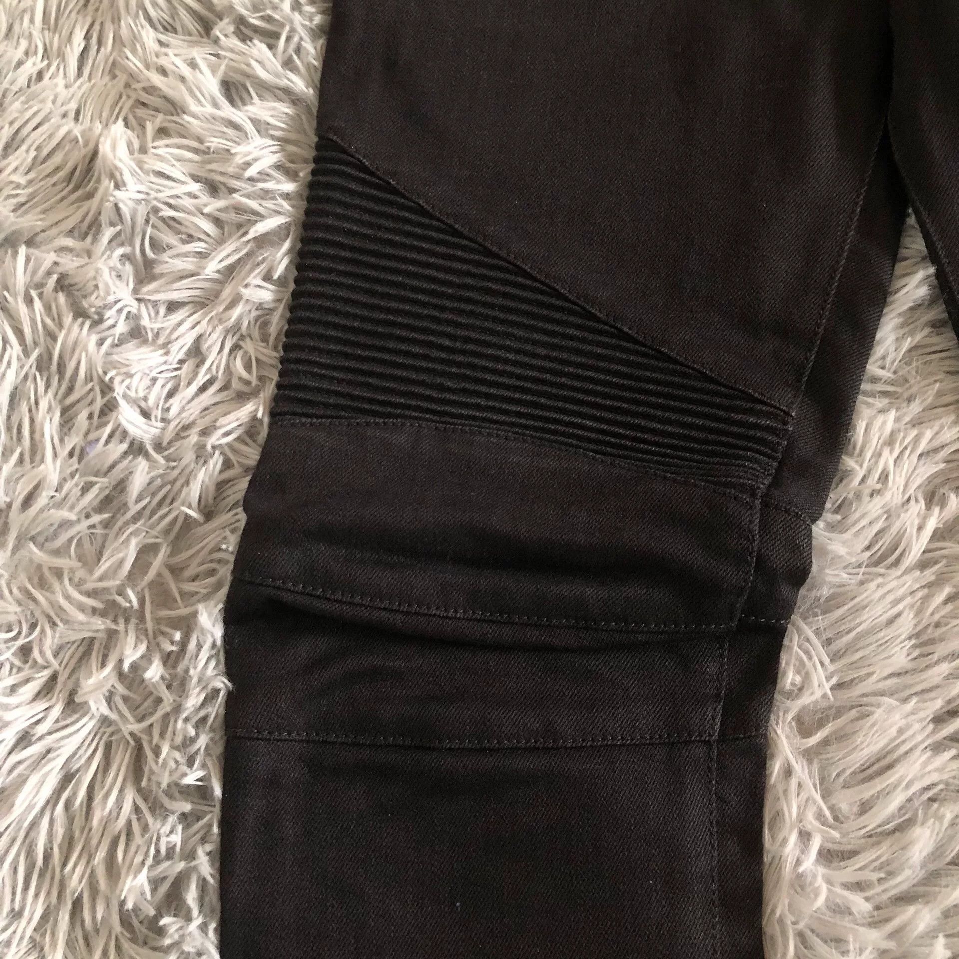 Balmain Balmain Leather Patch Moto Jeans Size US 28 / EU 44 - 2 Thumbnail