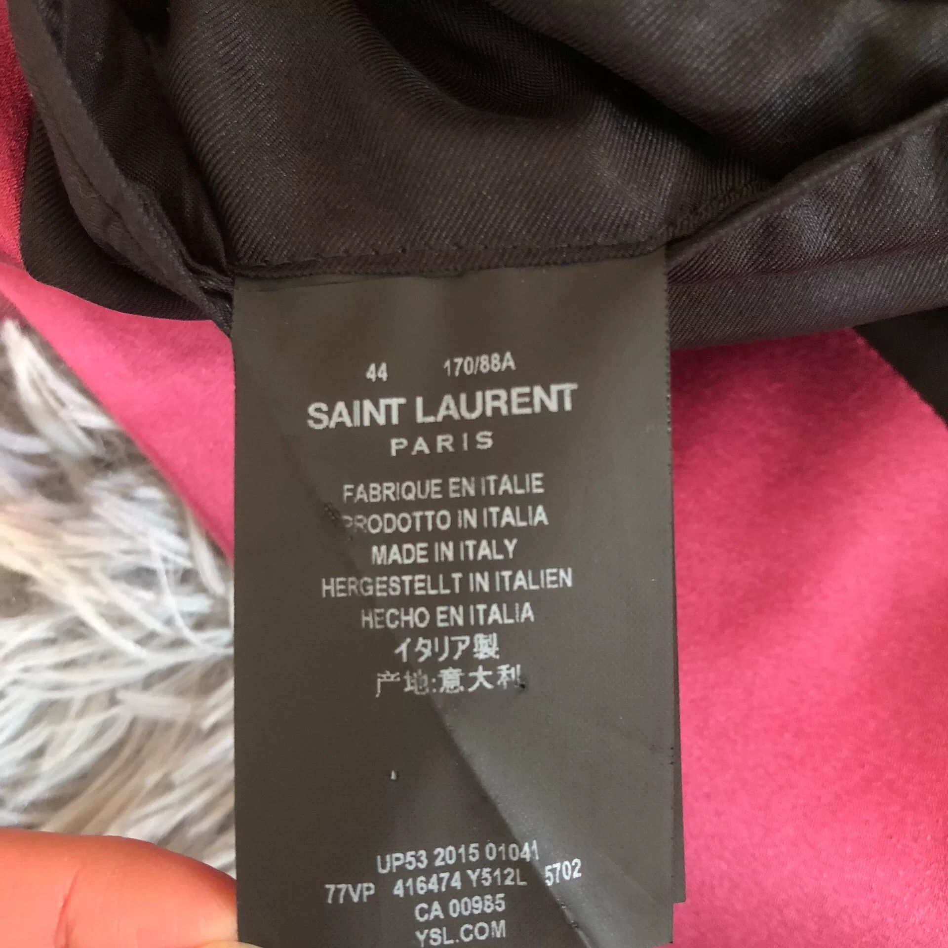 Saint Laurent Paris Saint Laurent 16SS Shawl Collar Pink Blazer Size US S / EU 44-46 / 1 - 5 Thumbnail