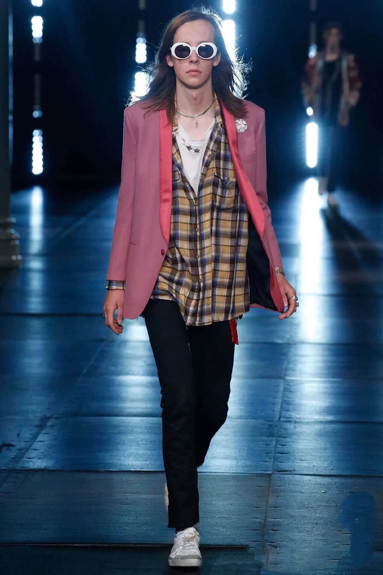 Saint Laurent Paris Saint Laurent 16SS Shawl Collar Pink Blazer Size US S / EU 44-46 / 1 - 7 Thumbnail