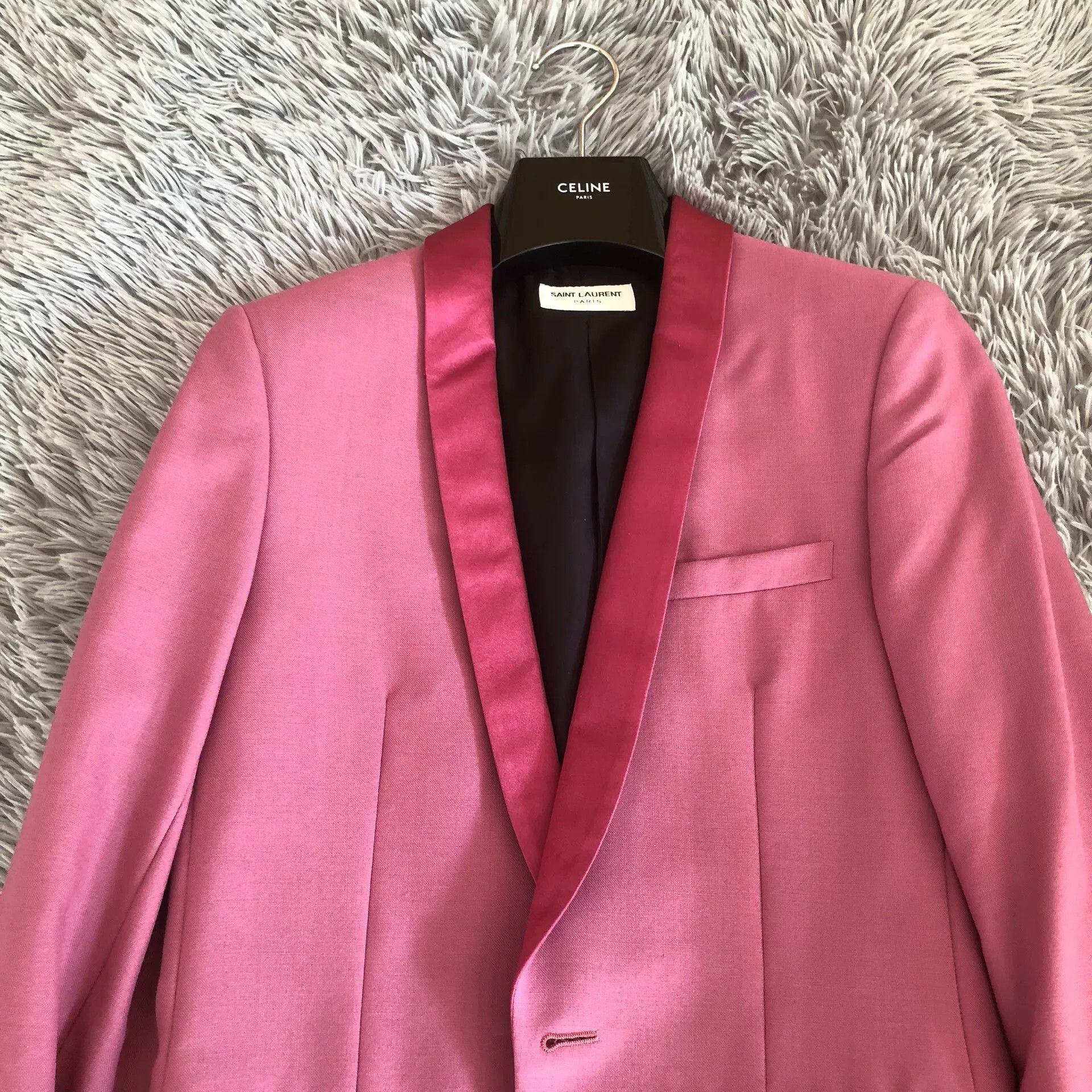 Saint Laurent Paris Saint Laurent 16SS Shawl Collar Pink Blazer Size US S / EU 44-46 / 1 - 2 Thumbnail