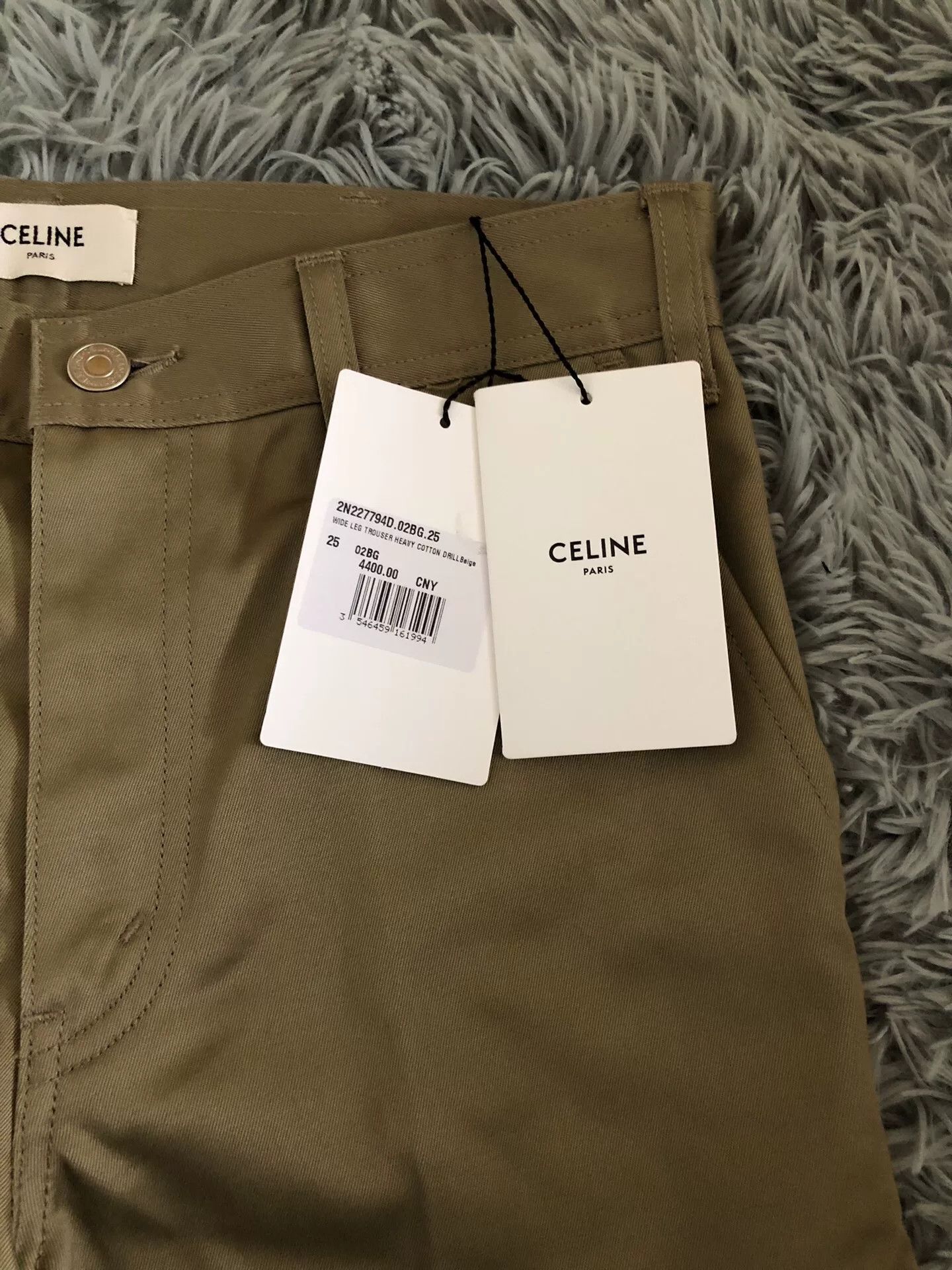 Celine Celine Military Green Flared Straight Pants Size 25" / US 0 / IT 36 - 2 Thumbnail