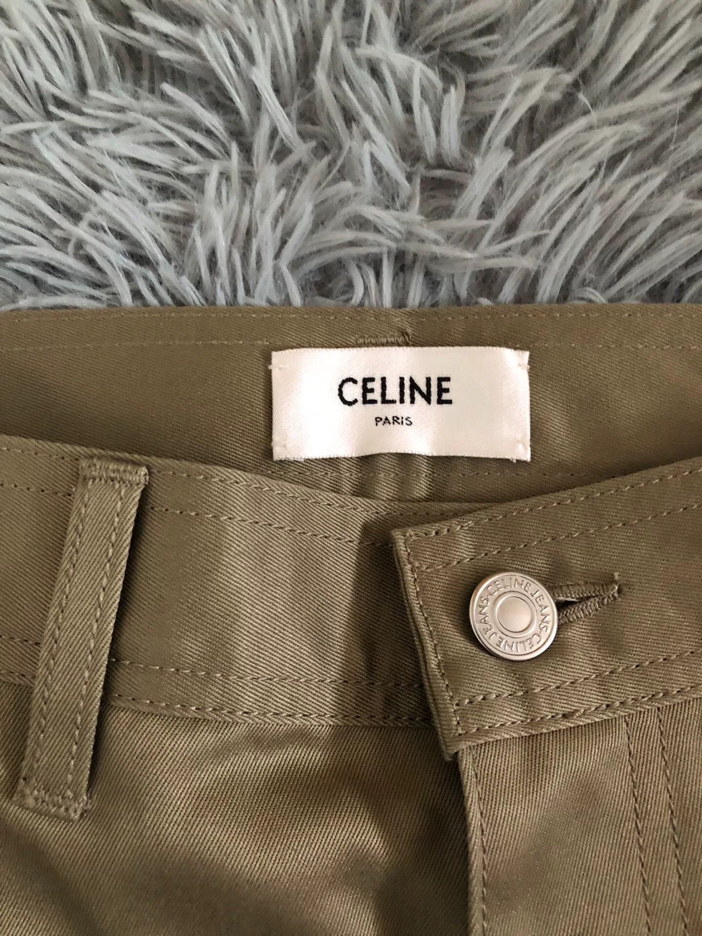 Celine Celine Military Green Flared Straight Pants Size 25" / US 0 / IT 36 - 3 Thumbnail