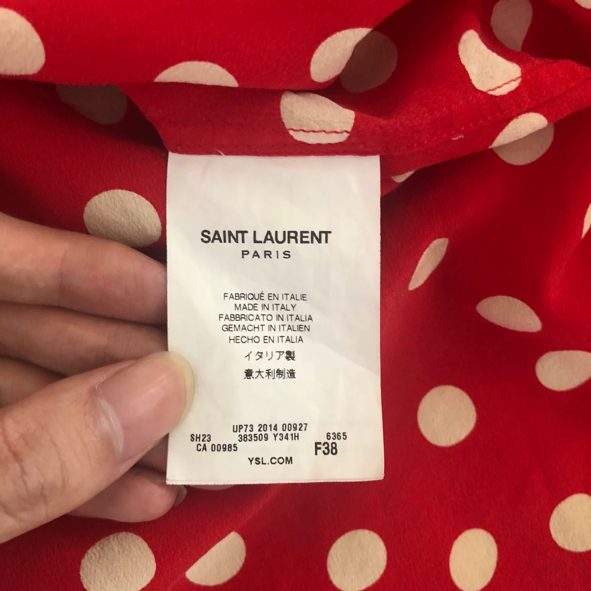 Saint Laurent Paris Saint Laurent Polka Dot Shirt Size M / US 6-8 / IT 42-44 - 3 Thumbnail