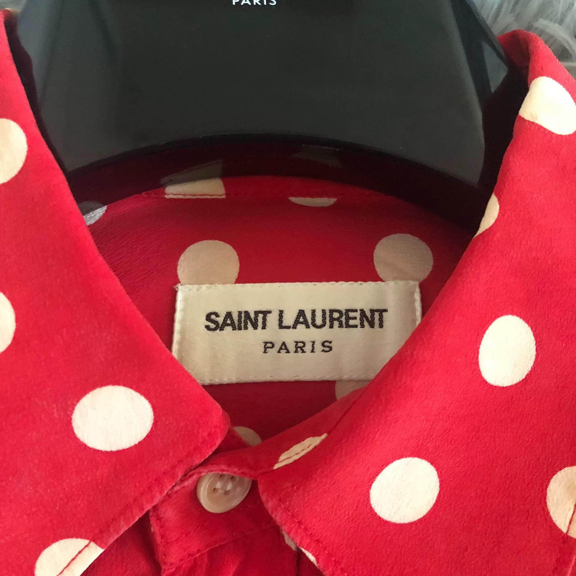 Saint Laurent Paris Saint Laurent Polka Dot Shirt Size M / US 6-8 / IT 42-44 - 2 Thumbnail