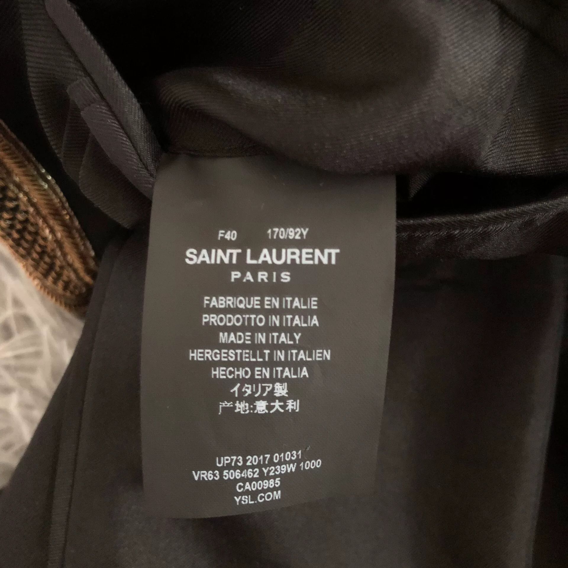 Saint Laurent Paris Saint Laurent Gold Thread Wool Blazer Size US M / EU 48-50 / 2 - 5 Thumbnail